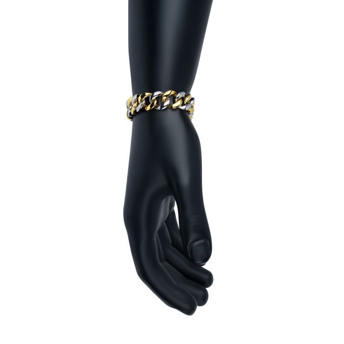 Inox Two-tone Curb Chain Bracelet