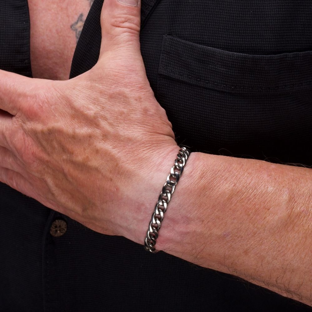 Inox 7.4mm Curb Chain Bracelet