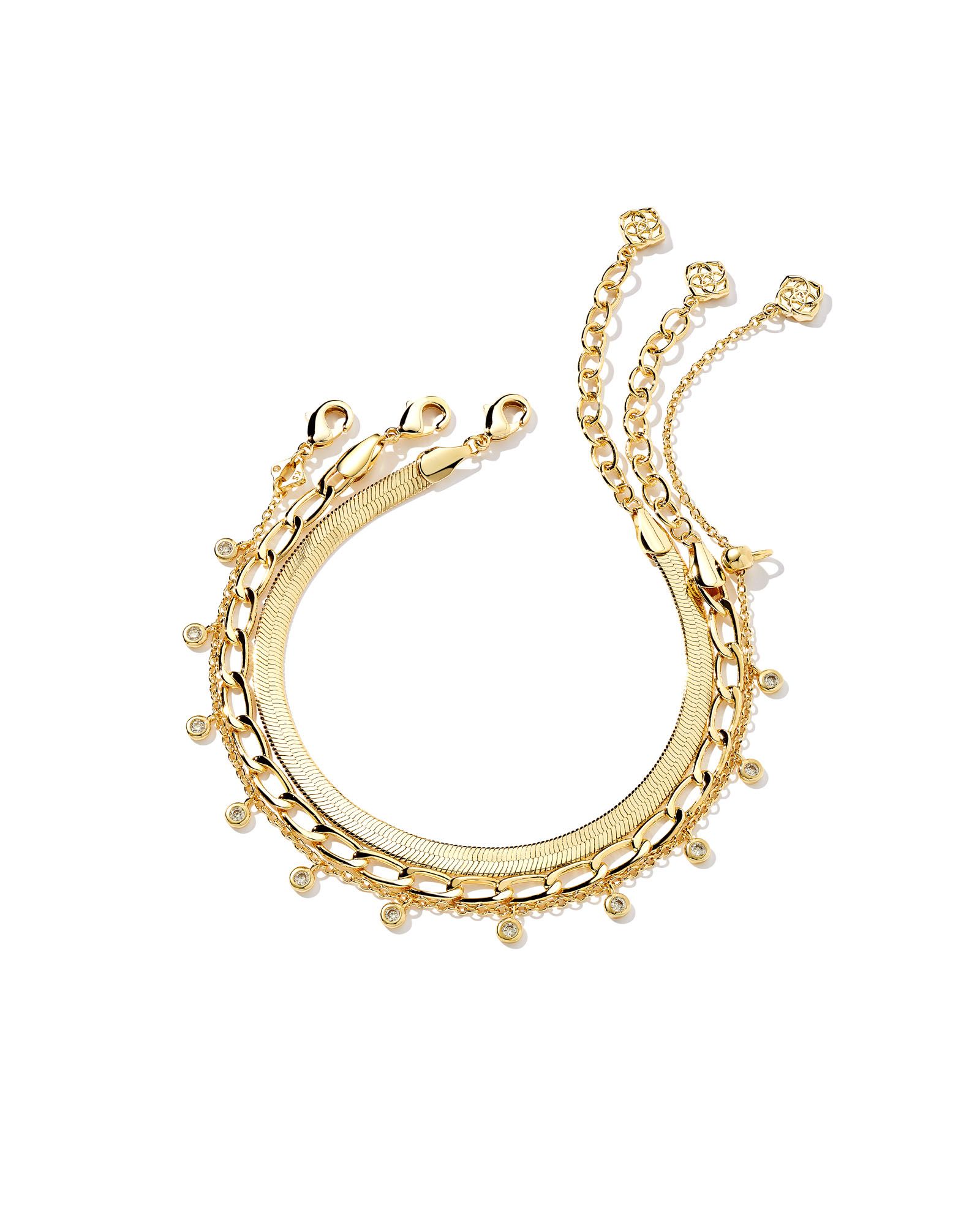 Kendra Scott Kassie Chain Set Of 3 Bracelets