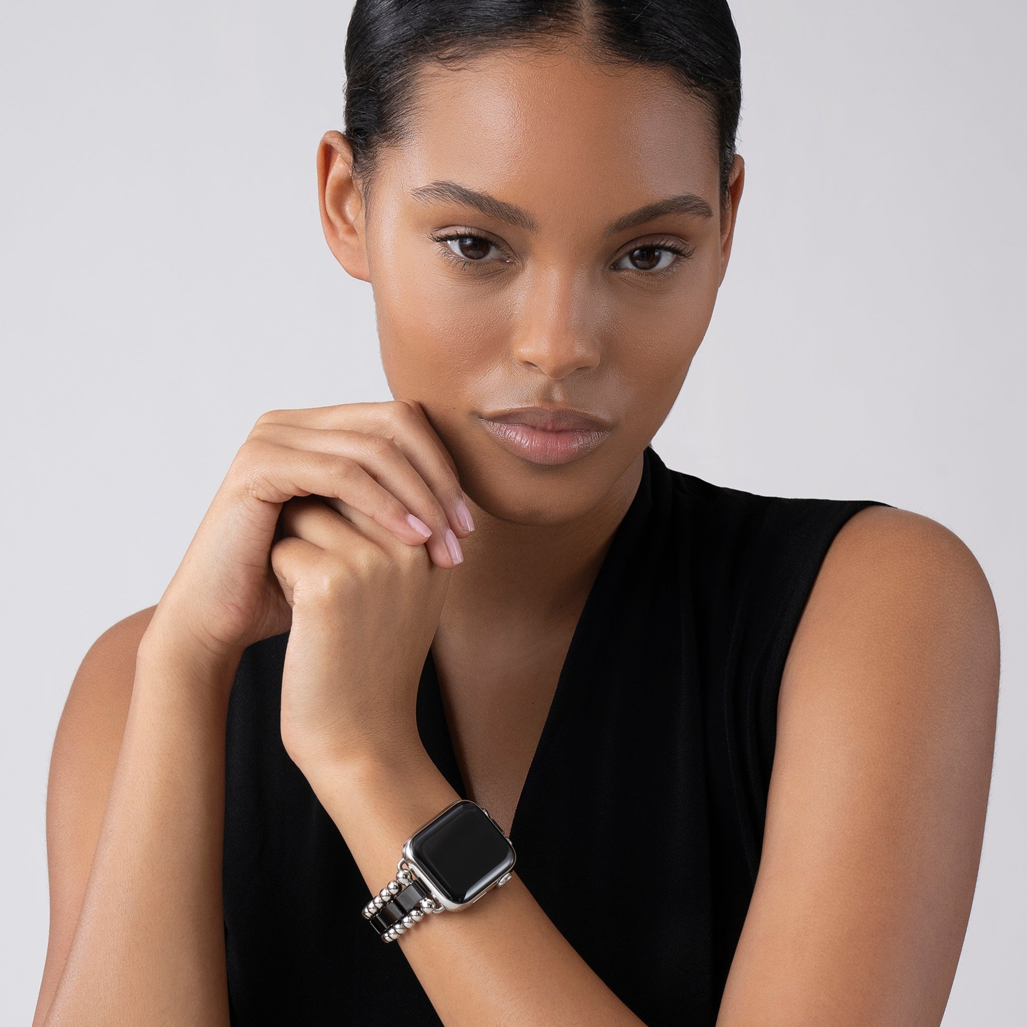 Lagos Smart Caviar Black Ceramic Watch Bracelet