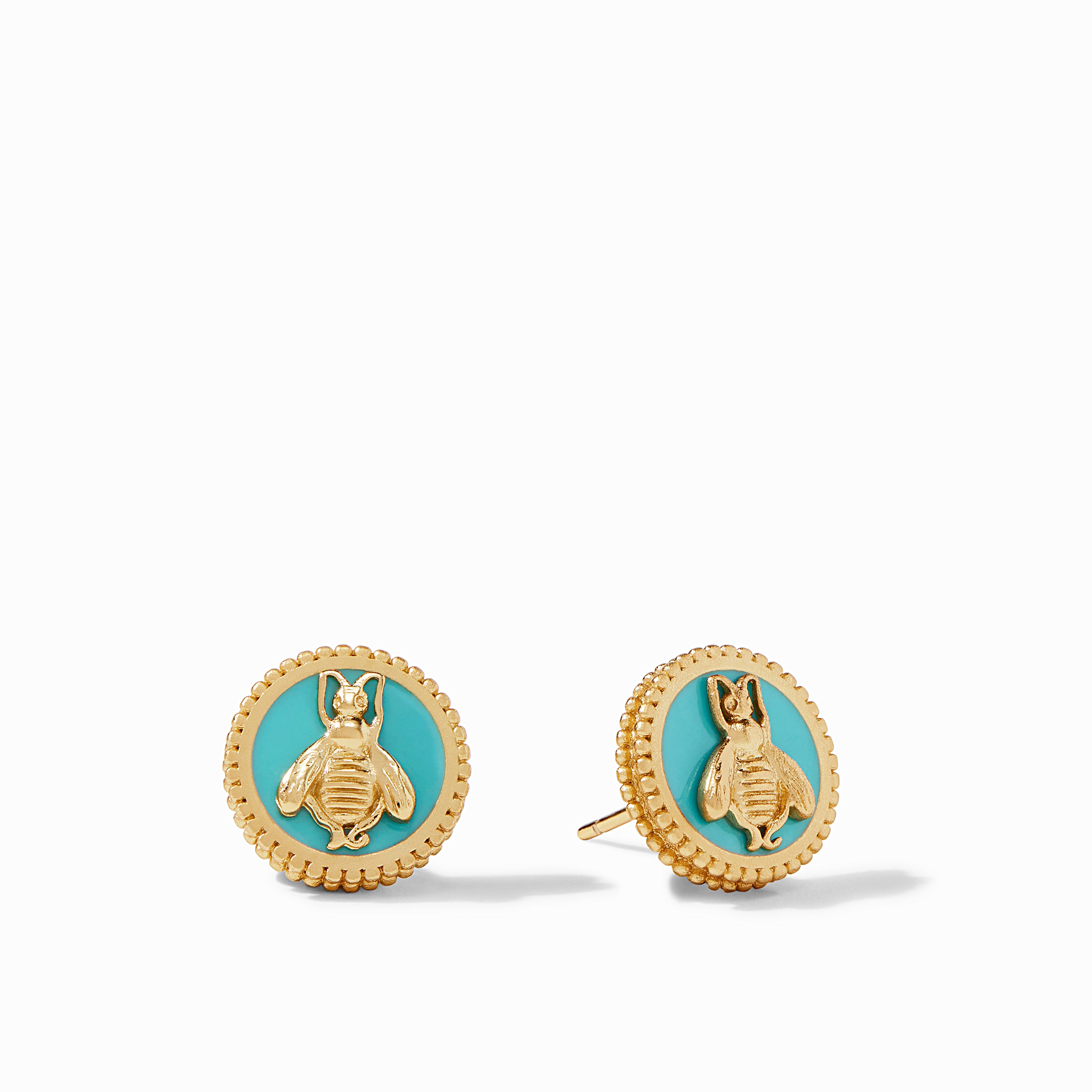 Julie Vos Bee Cameo Stud Earrings