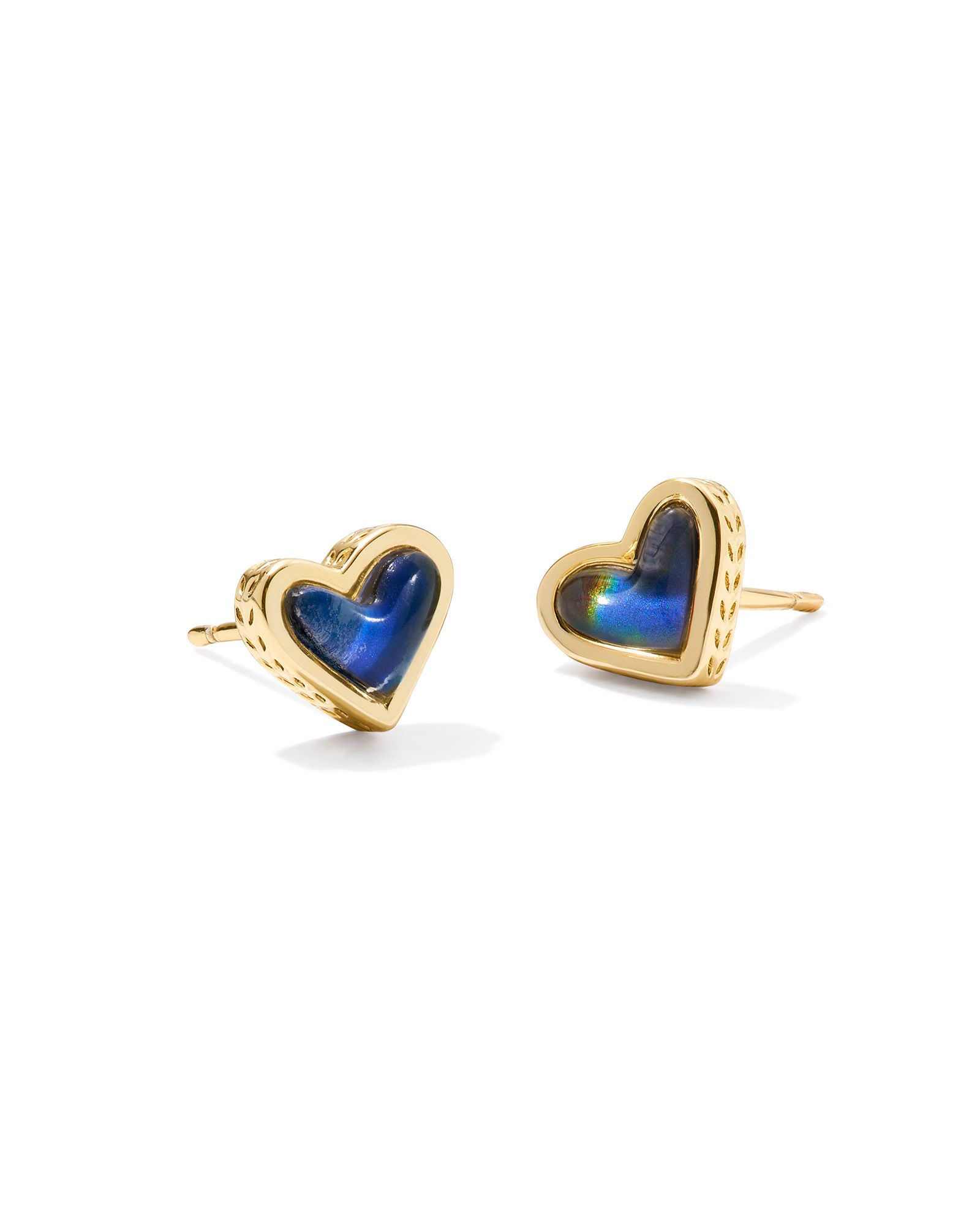 Kendra Scott Framed Ari Heart Mood Stone Stud Earrings