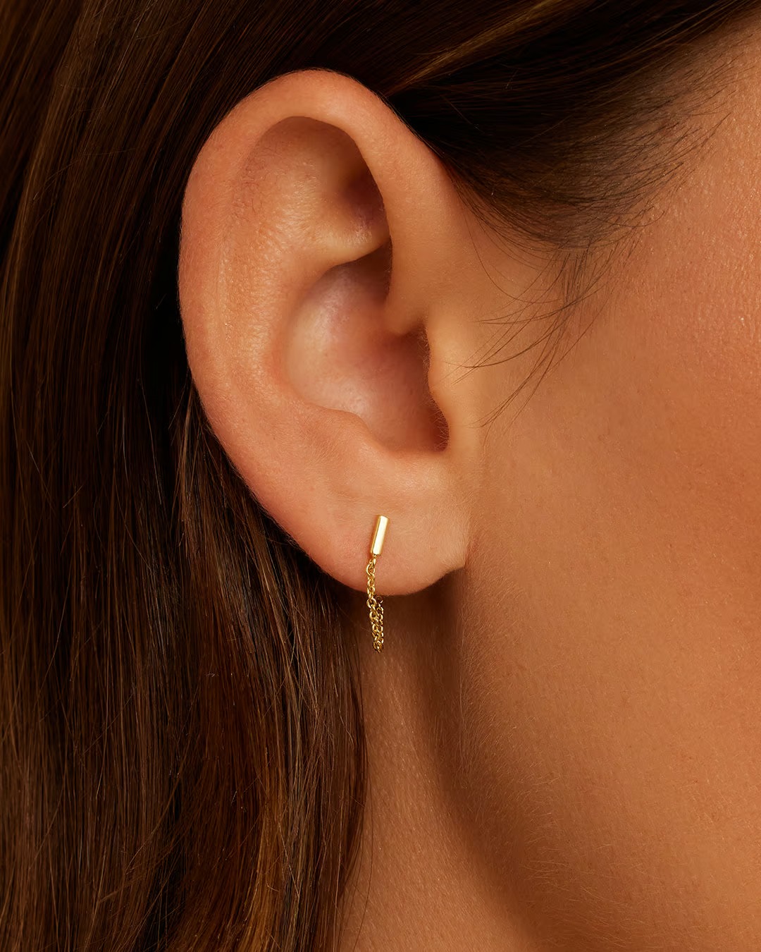 Gorjana Tatum Chain Huggie Earrings