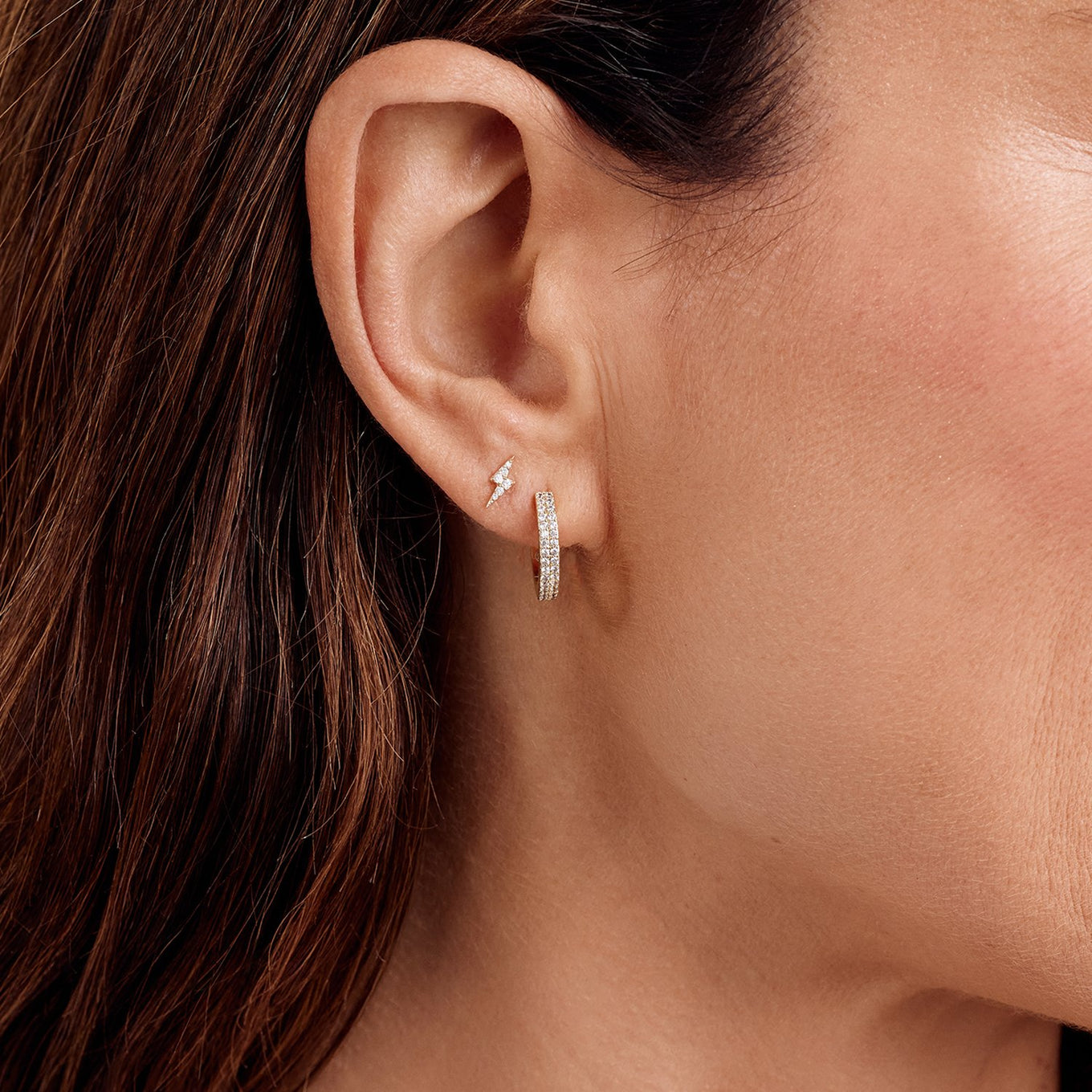 Gorjana Wilder Shimmer Bar Huggie Earrings