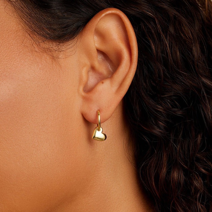 Gorjana Lou Heart Huggie Earrings