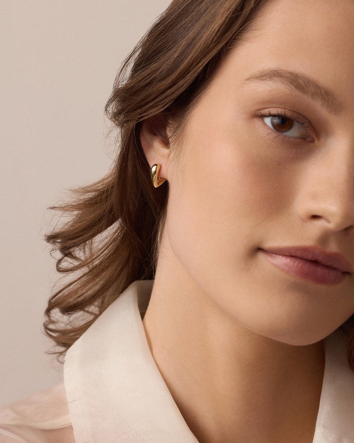 Gorjana Amour Heart Huggie Earrings