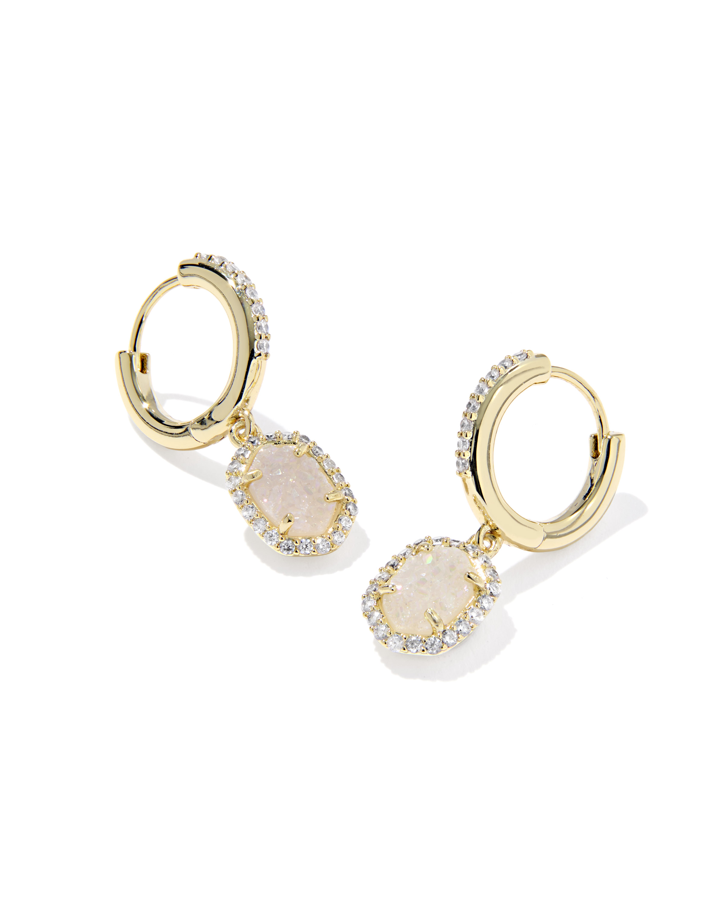 Kendra Scott Daphne Crystal Frame Huggie Earrings