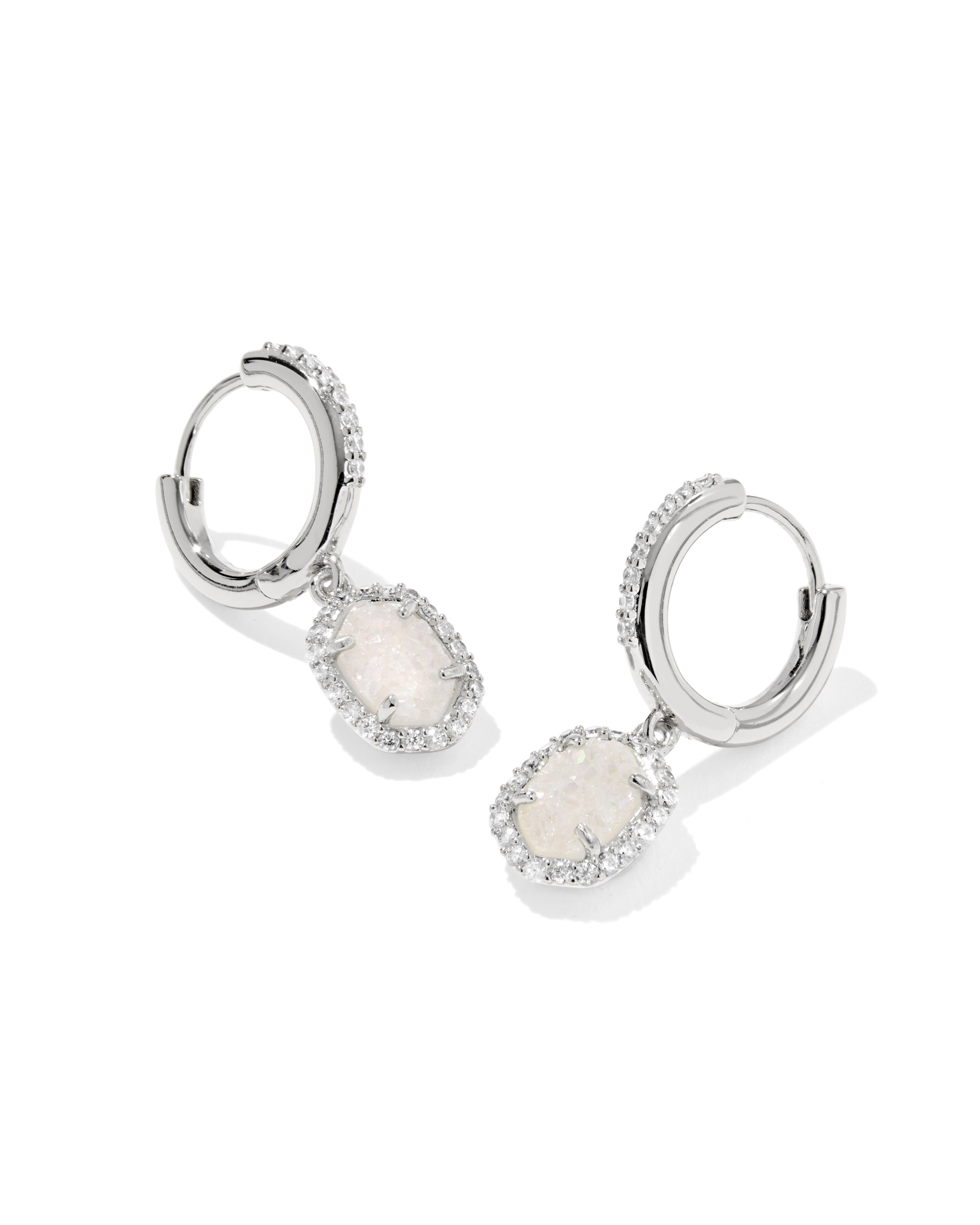 Kendra Scott Daphne Crystal Frame Huggie Earrings