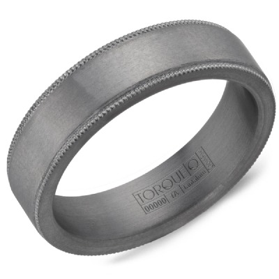 Crown Ring Torque Grey Tantalum 6mm Wedding Band