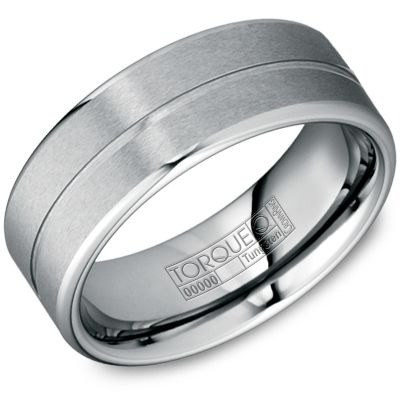 Crown Ring Tungsten Carbide 8mm Wedding Band