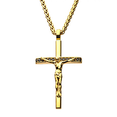 INOX Crucifix Cross Pendant Necklace