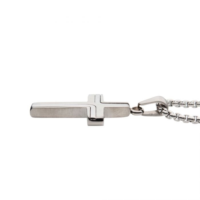 Inox Cross Pendant Necklace
