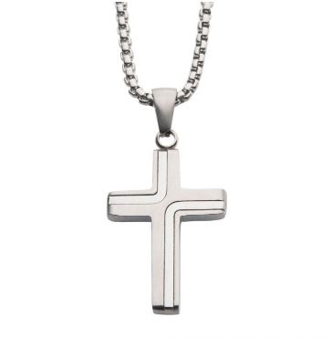 Inox Cross Pendant Necklace