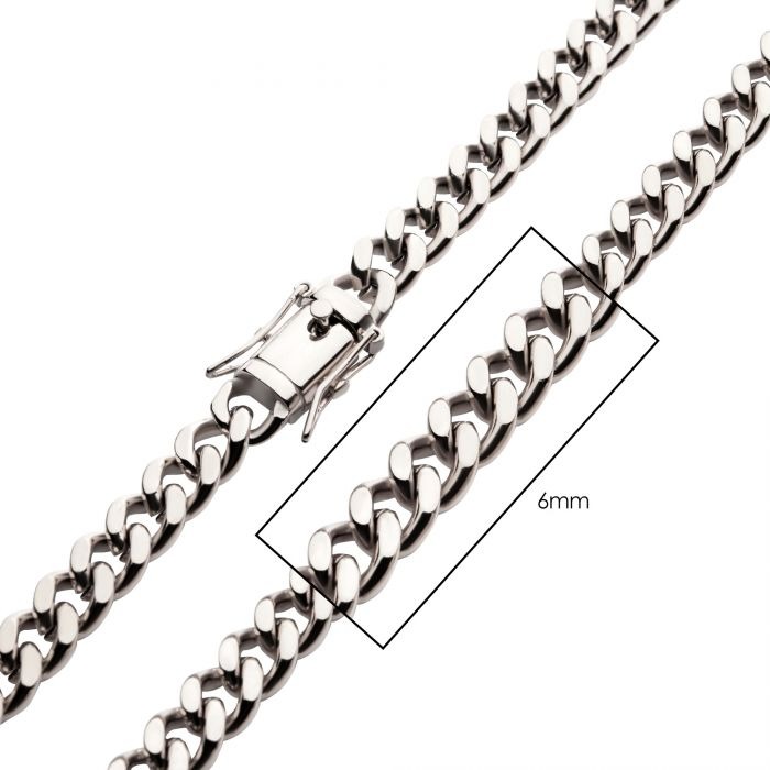Inox 6mm Miami Cuban 24 Inch Chain