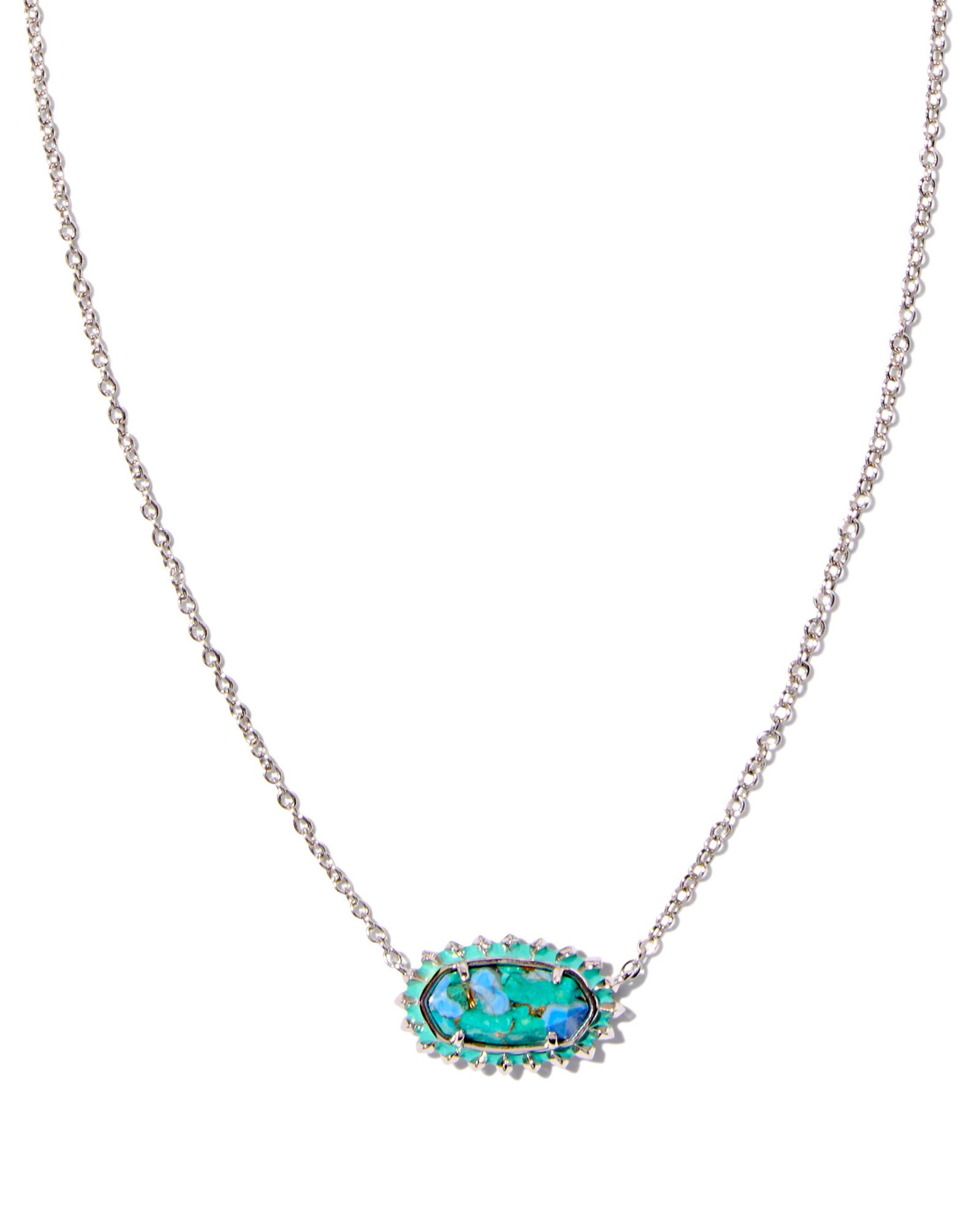 Kendra Scott Elisa Color Burst Frame Short Necklace
