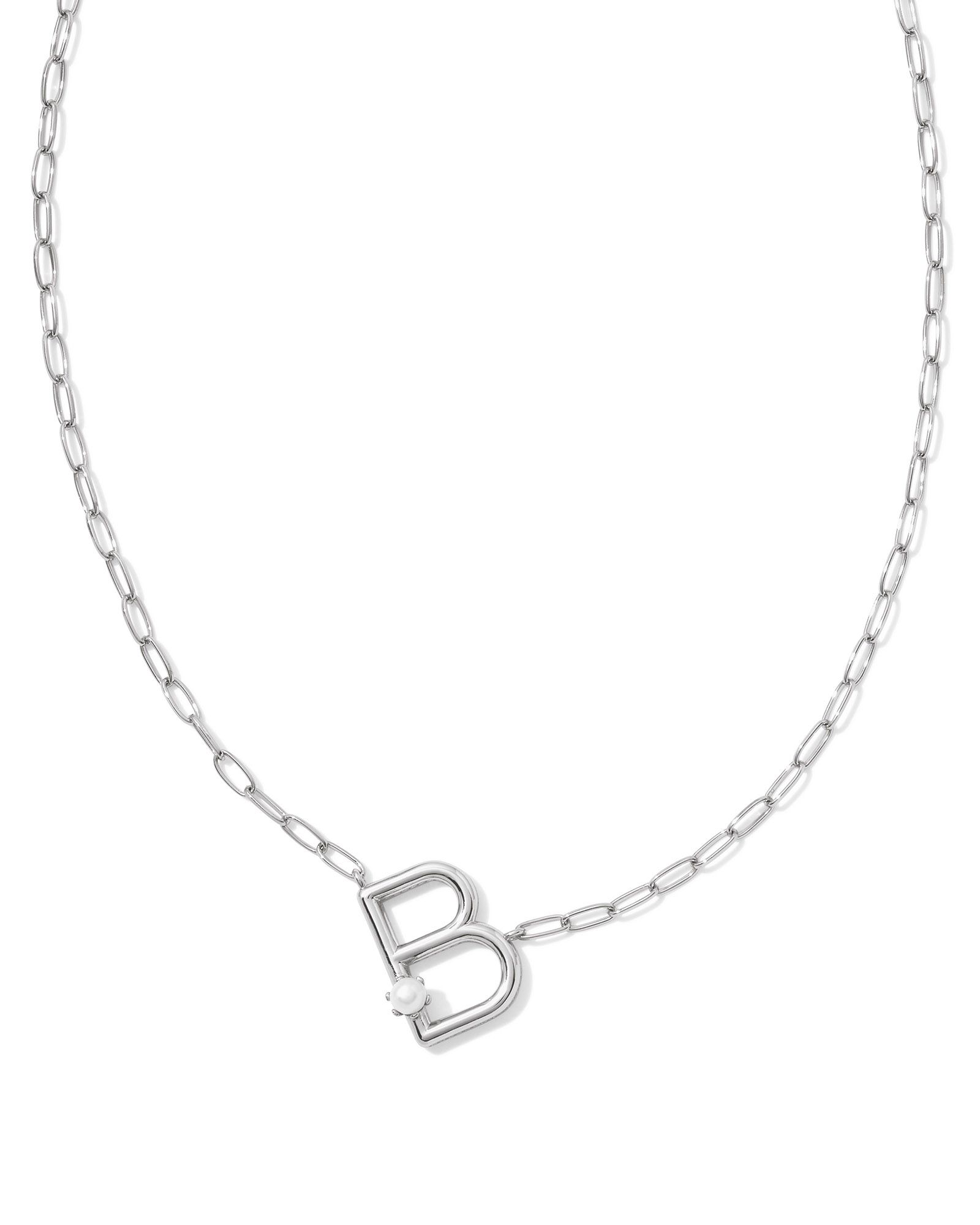 Kendra Scott Pearl Letter B Short Pendant Necklace