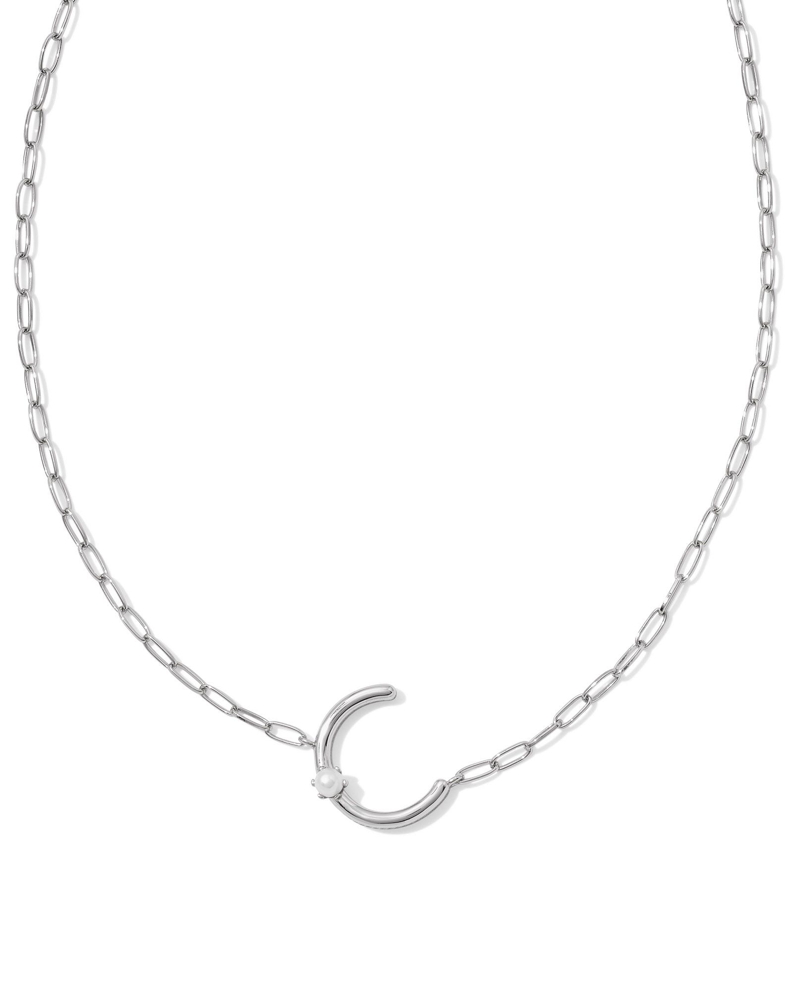 Kendra Scott Pearl Letter C Short Pendant Necklace