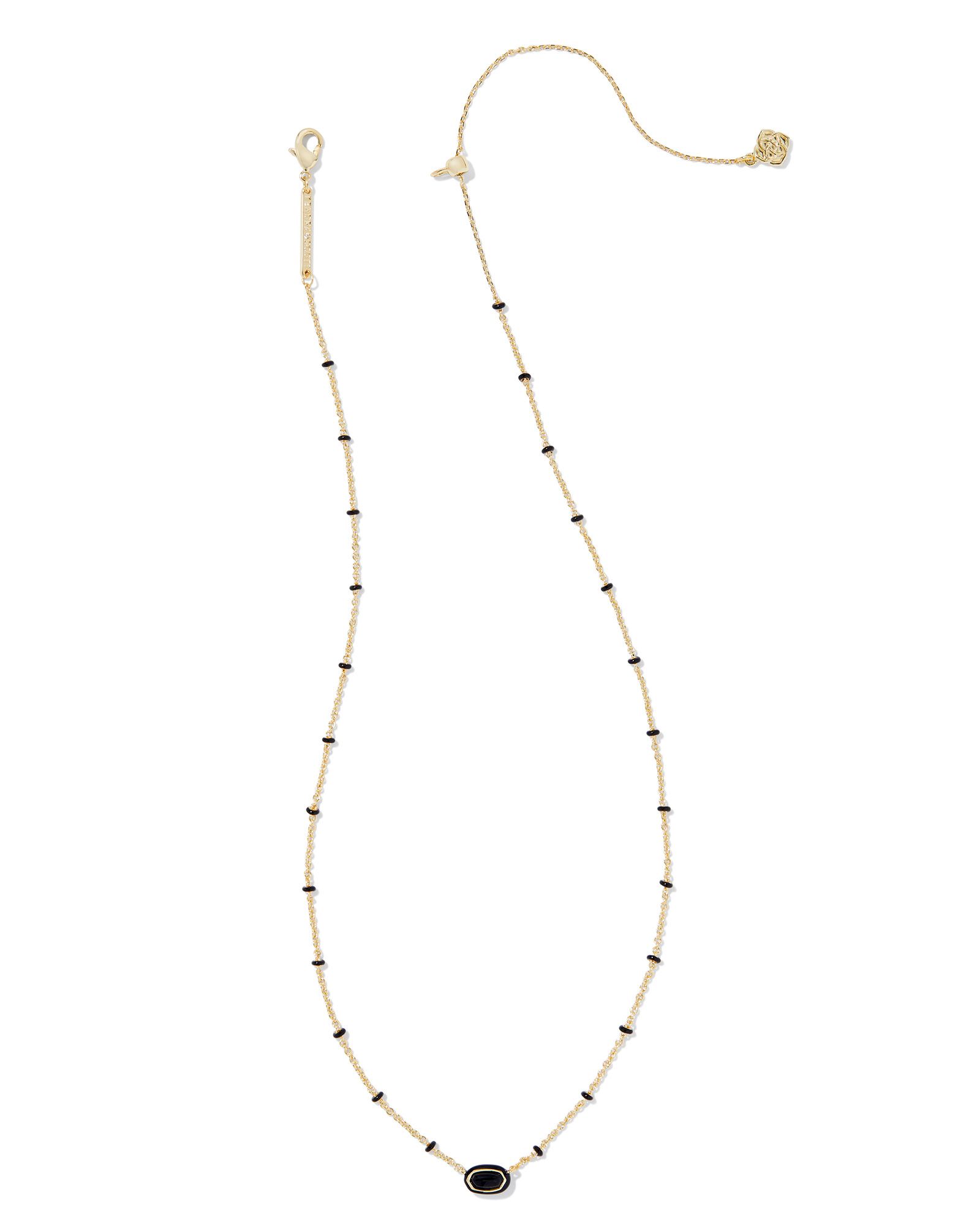 Kendra Scott Mini Elisa Enamel Frame Short Pendant Necklace