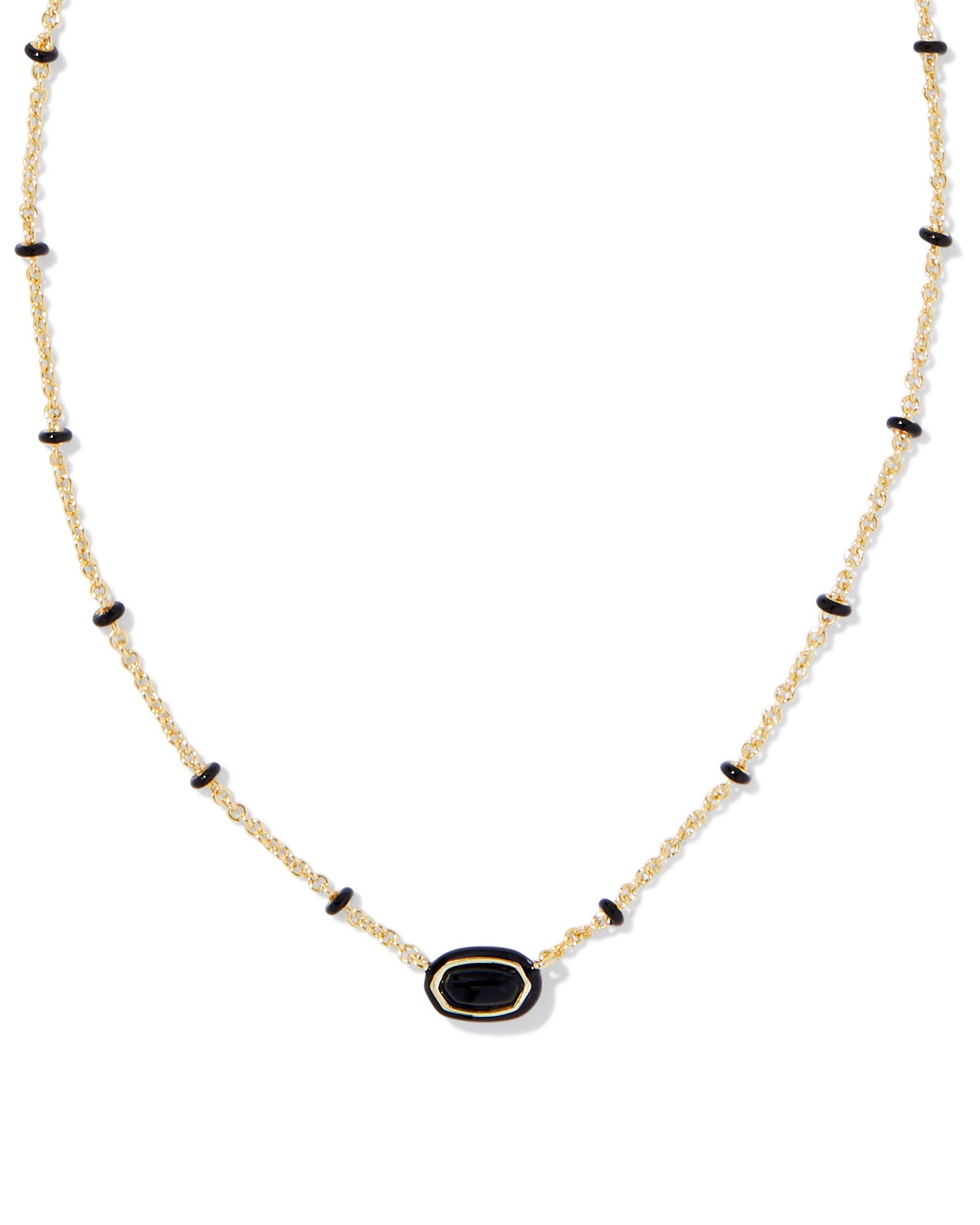 Kendra Scott Mini Elisa Enamel Frame Short Pendant Necklace