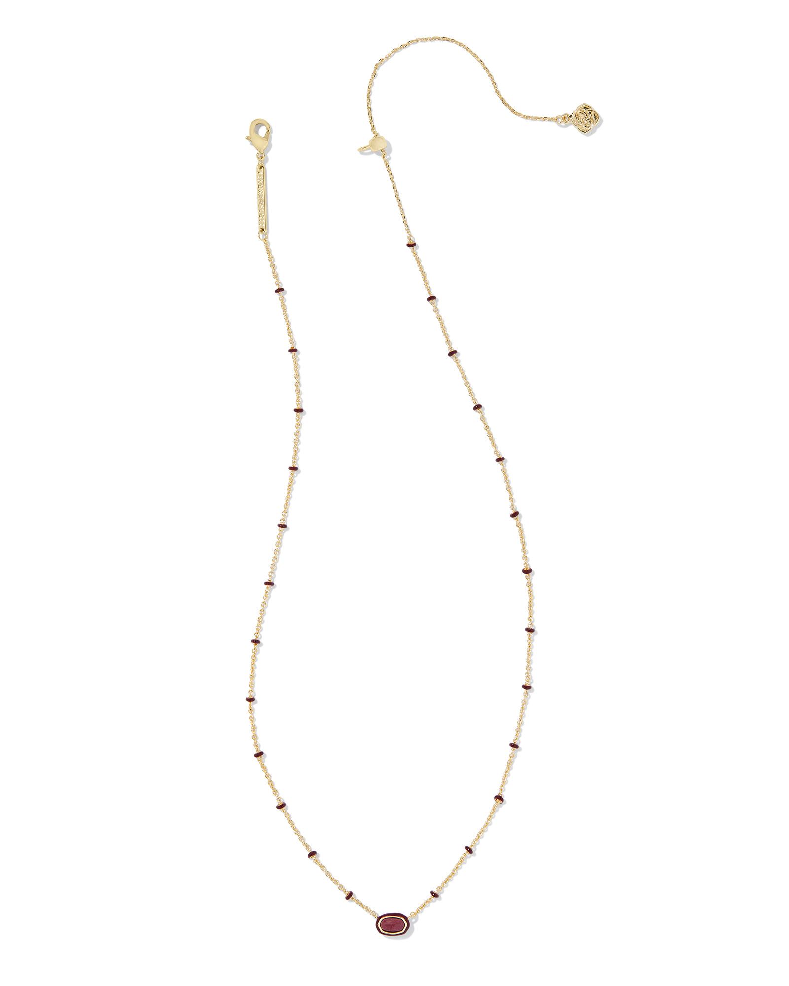 Kendra Scott Mini Elisa Enamel Frame Short Pendant Necklace