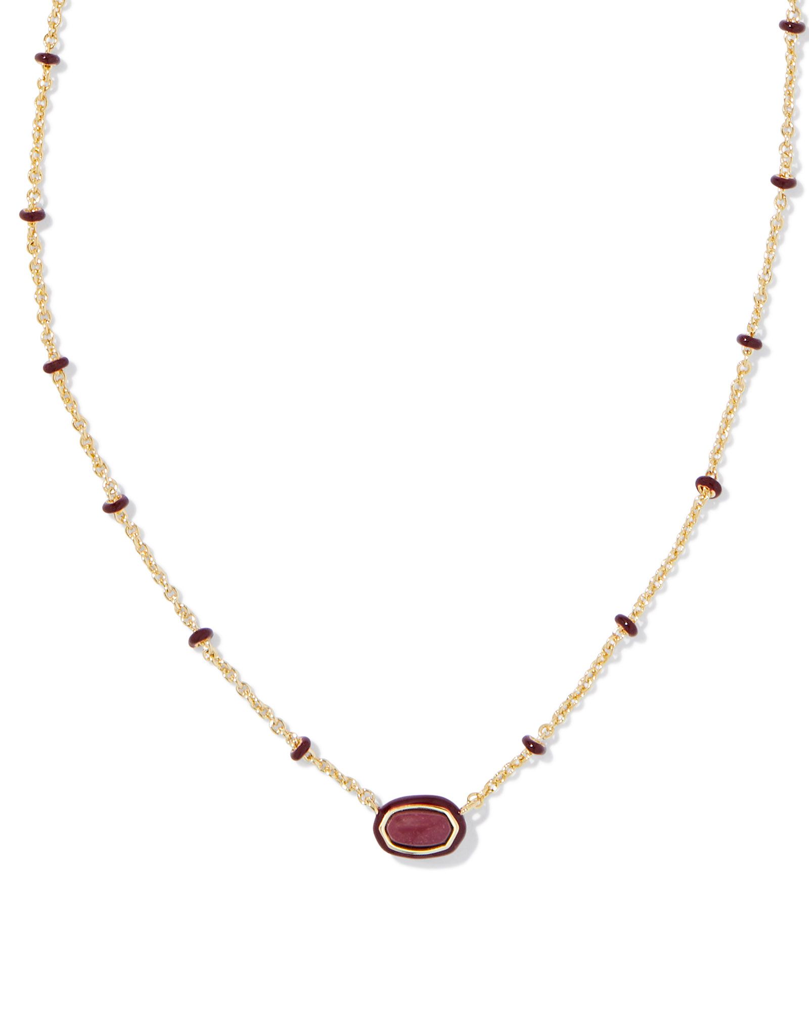 Kendra Scott Mini Elisa Enamel Frame Short Pendant Necklace