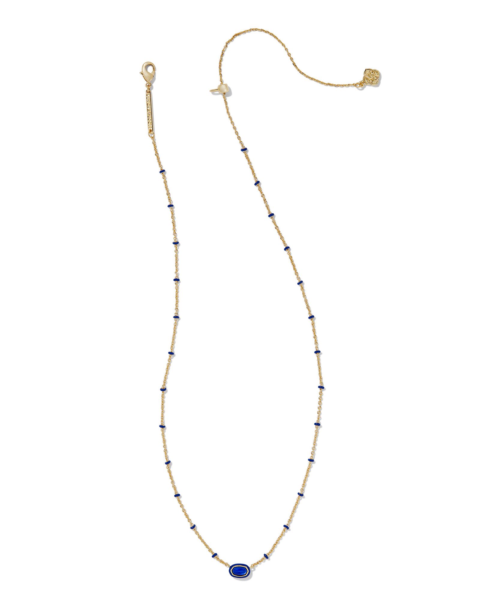 Kendra Scott Mini Elisa Enamel Frame Short Pendant Necklace