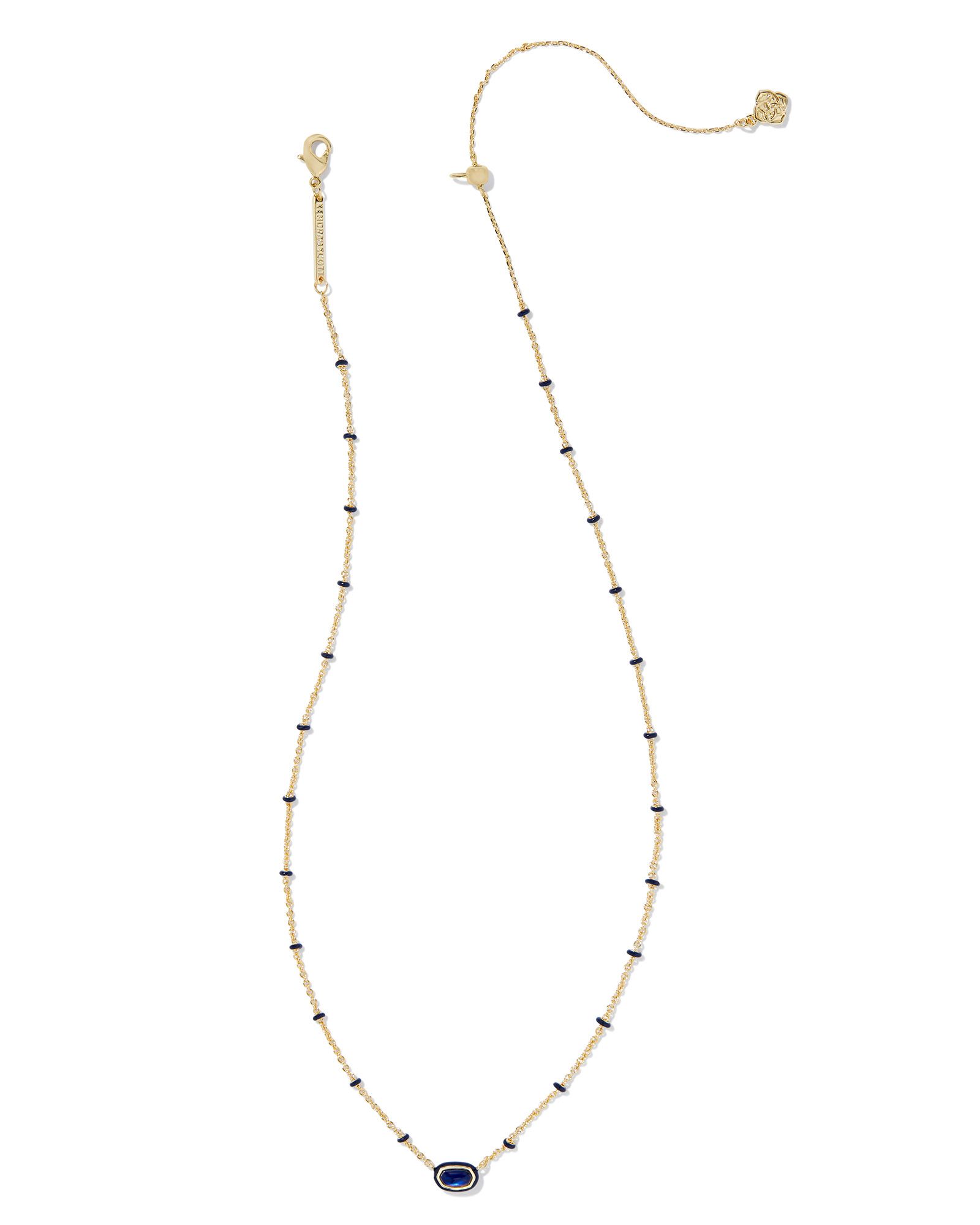 Kendra Scott Mini Elisa Enamel Frame Short Pendant Necklace