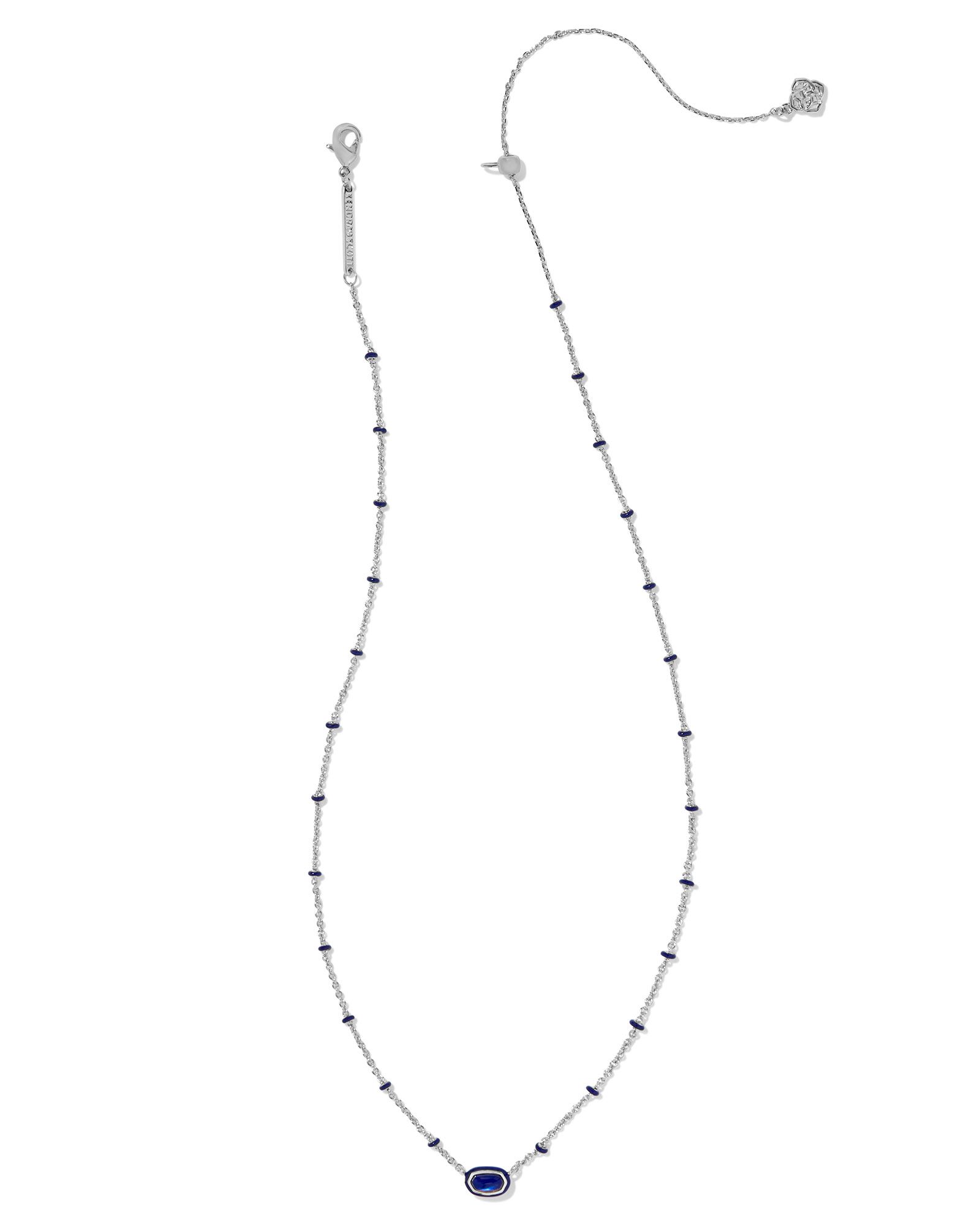 Kendra Scott Mini Elisa Enamel Frame Short Pendant Necklace