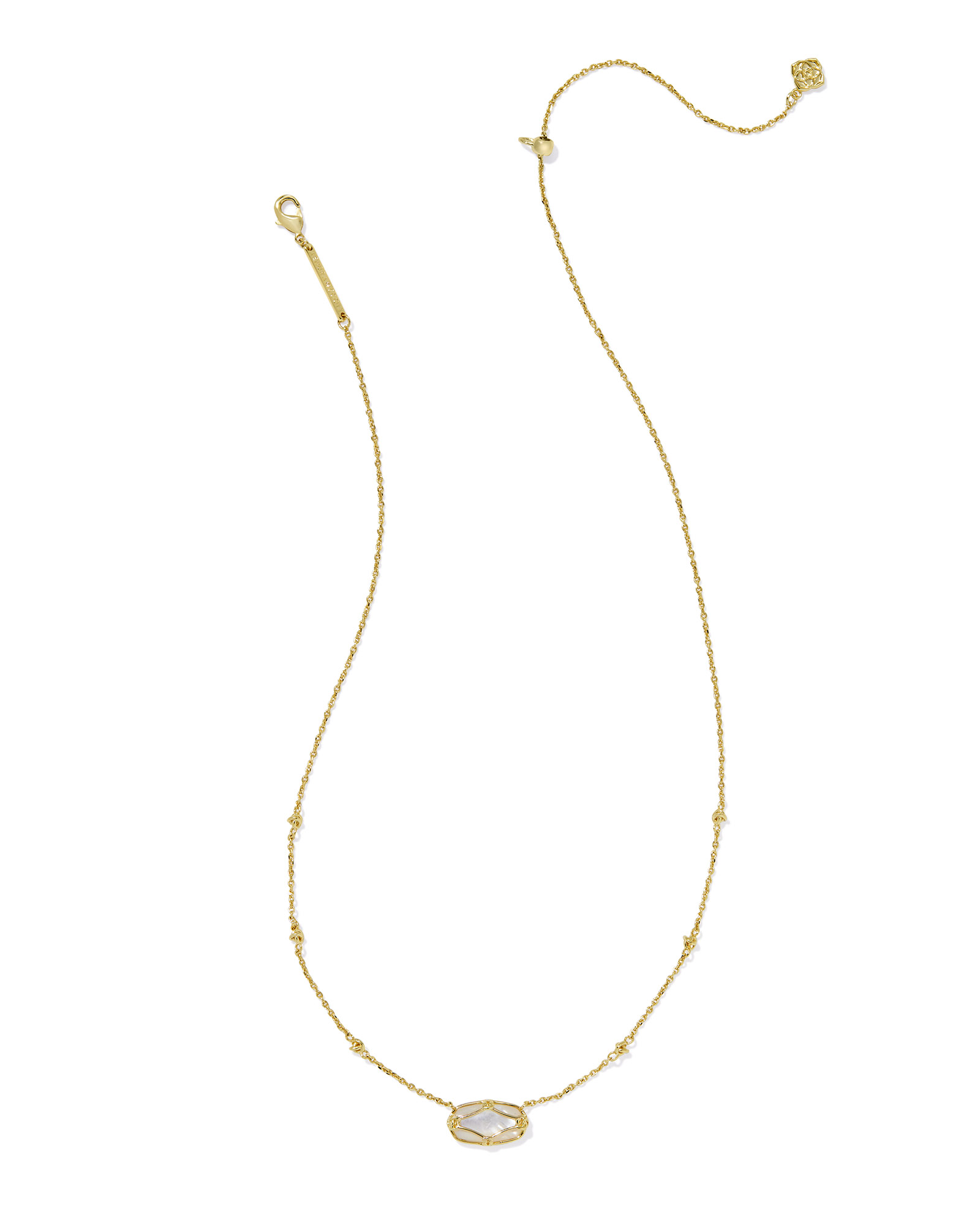 Kendra Scott Elle Lattice Frame Short Pendant Necklace