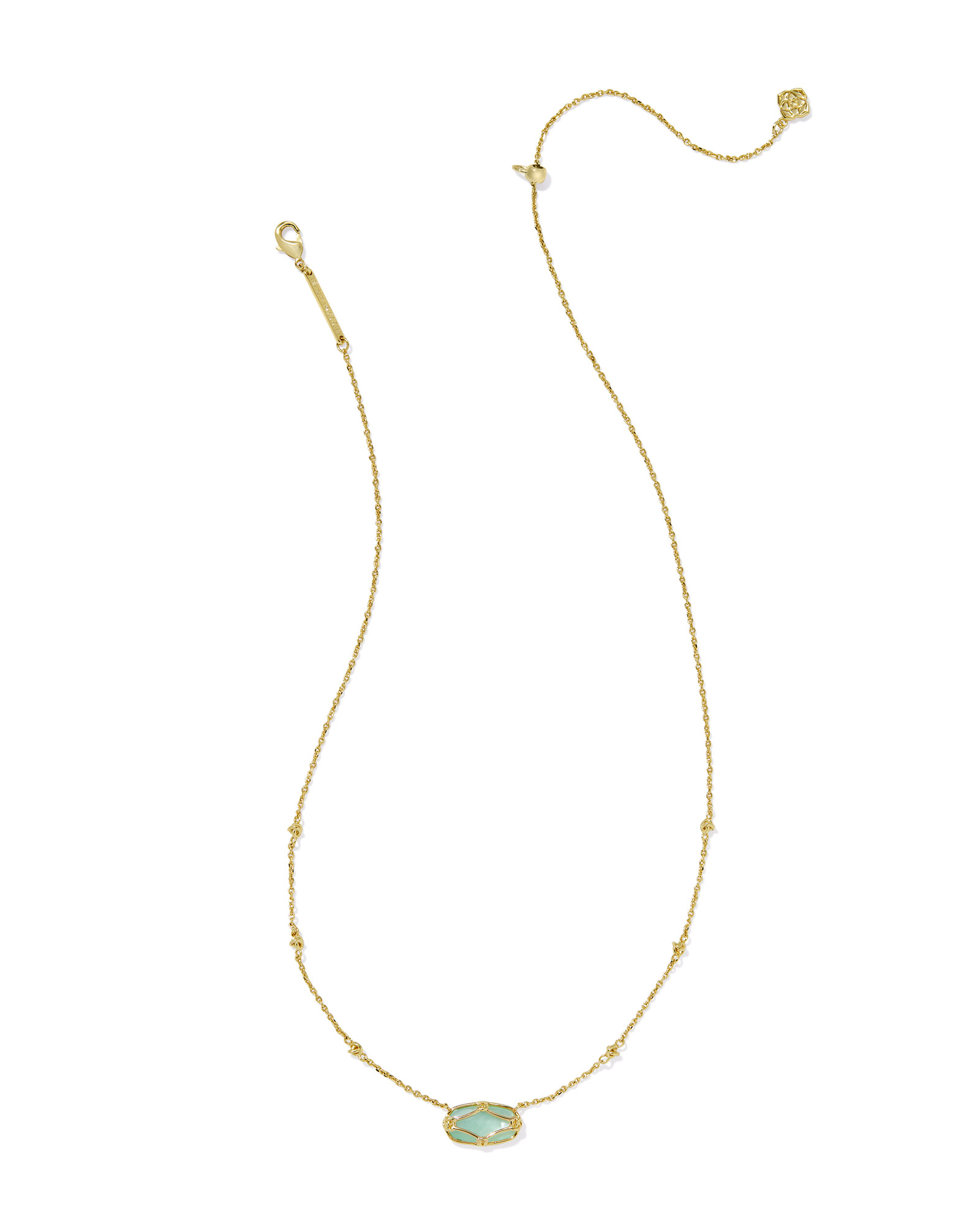 Kendra Scott Elle Lattice Frame Short Pendant Necklace