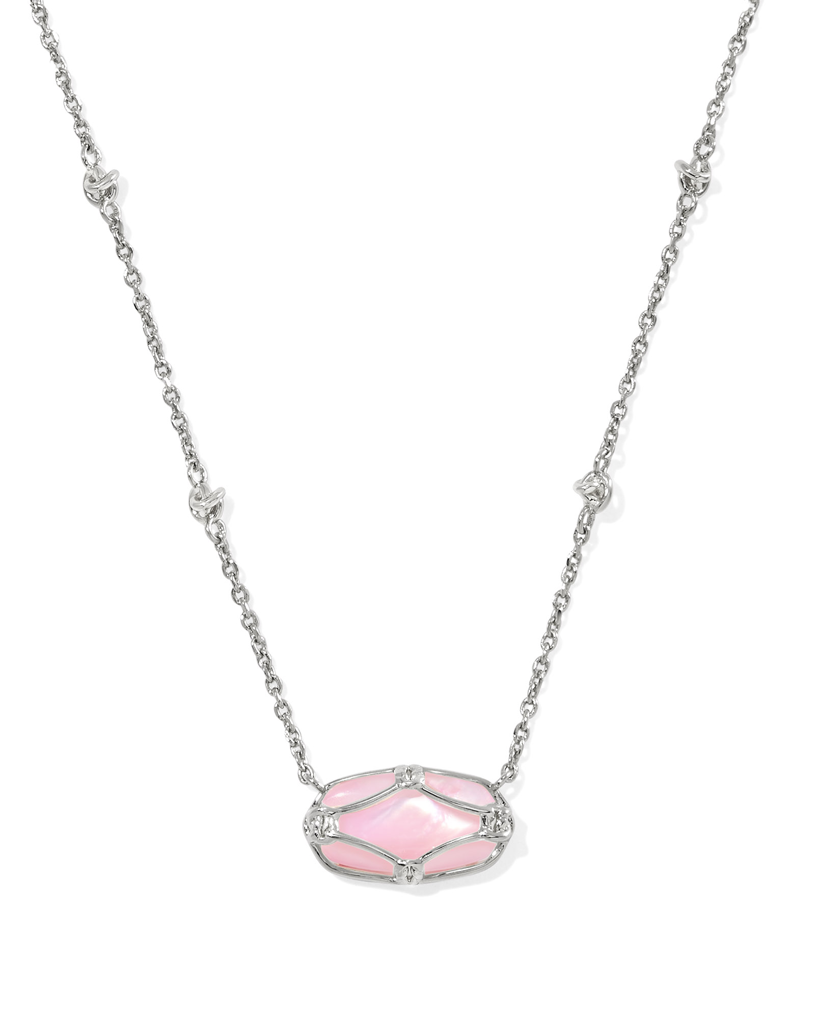 Kendra Scott Elle Lattice Frame Short Pendant Necklace