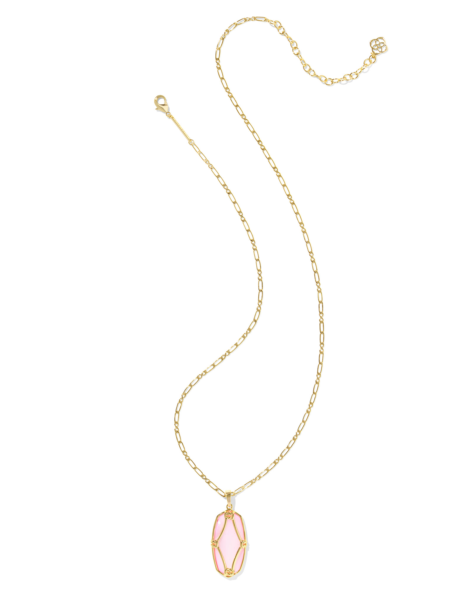 Kendra Scott Elle Lattice Frame Large Long Pendant Necklace