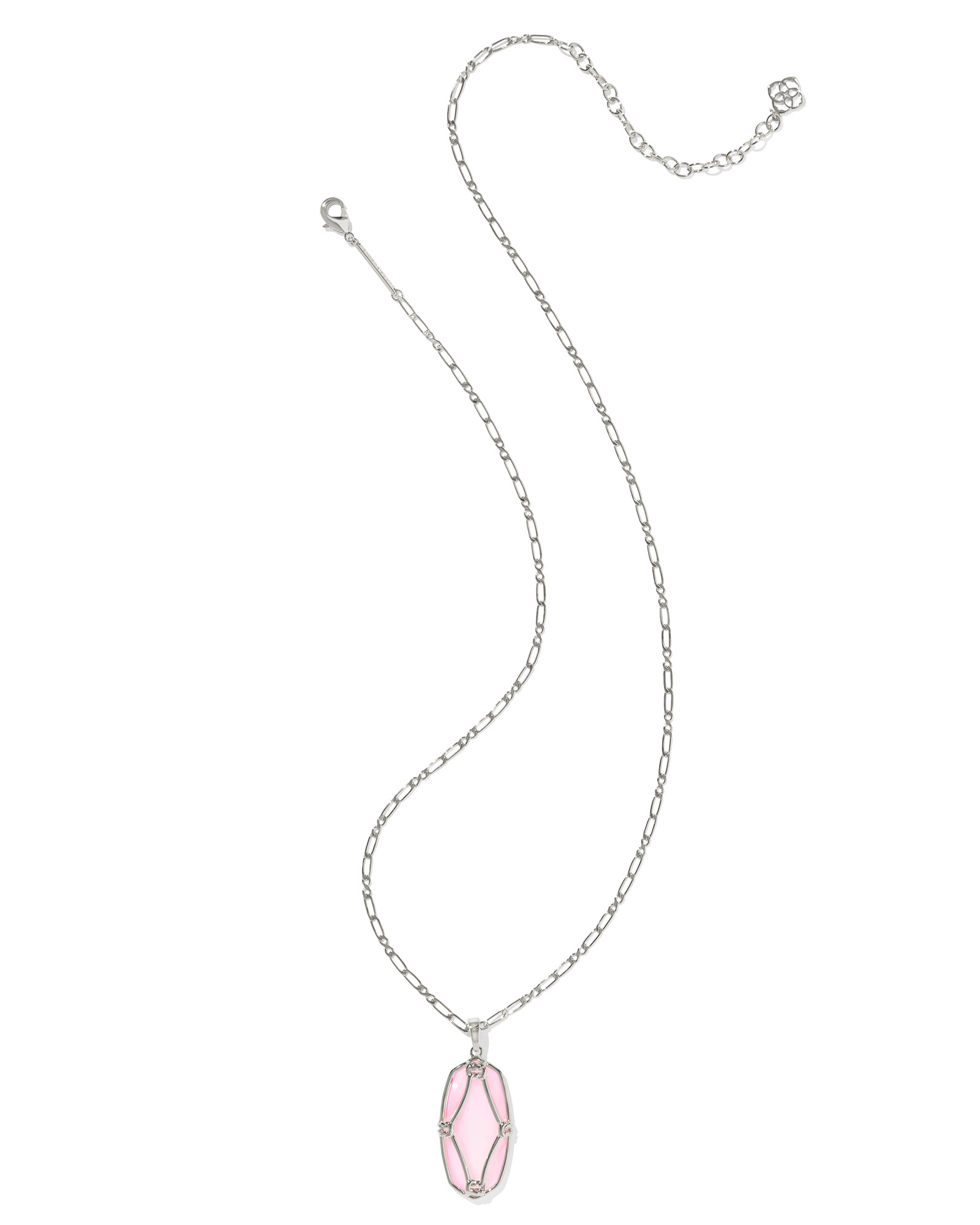 Kendra Scott Elle Lattice Frame Large Long Pendant Necklace