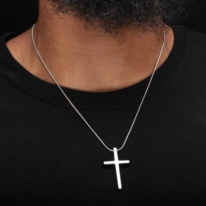 Inox Tungsten Cross Pendant