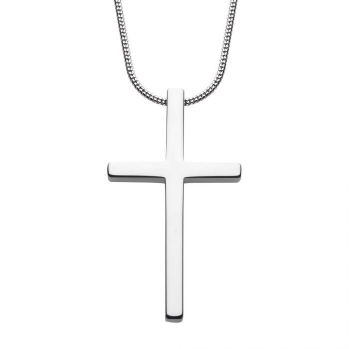 Inox Tungsten Cross Pendant
