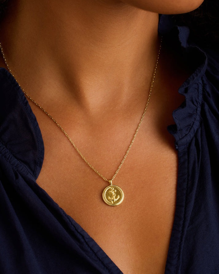 Gorjana Anchor Coin Necklace