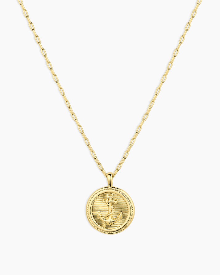 Gorjana Anchor Coin Necklace