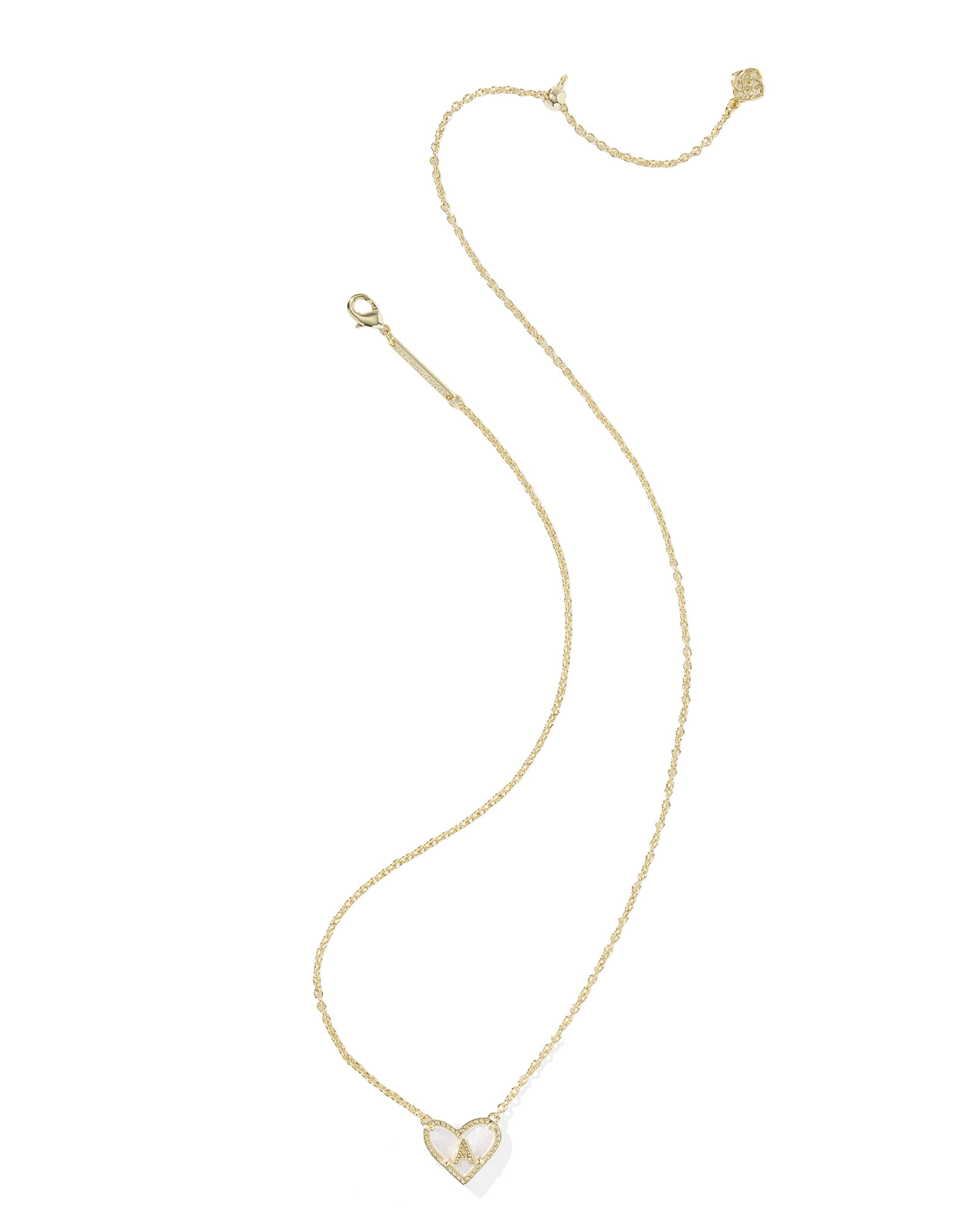 Kendra Scott Heart Letter A Short Pendant Necklace
