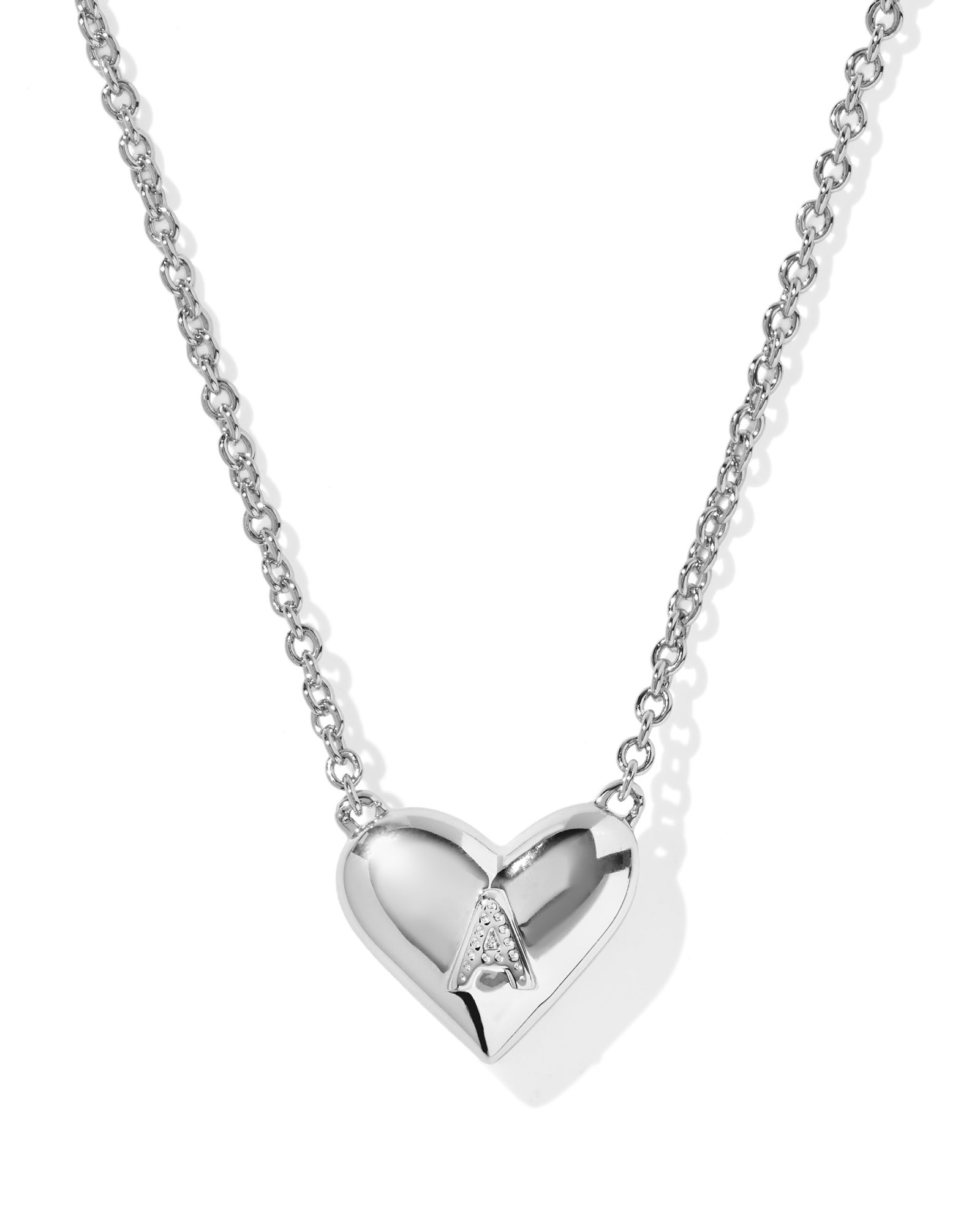 Kendra Scott Heart Letter A Short Pendant Necklace