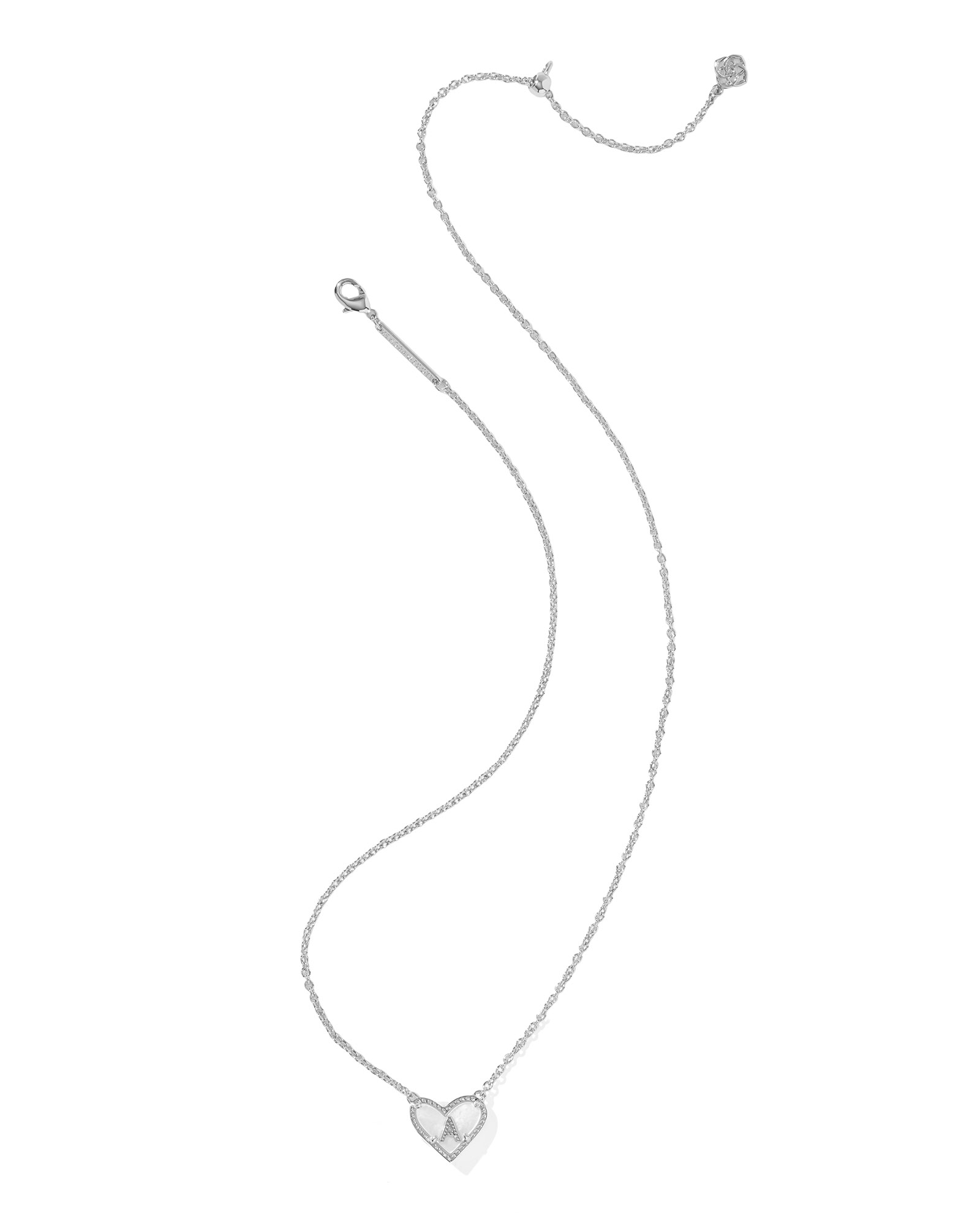 Kendra Scott Heart Letter A Short Pendant Necklace