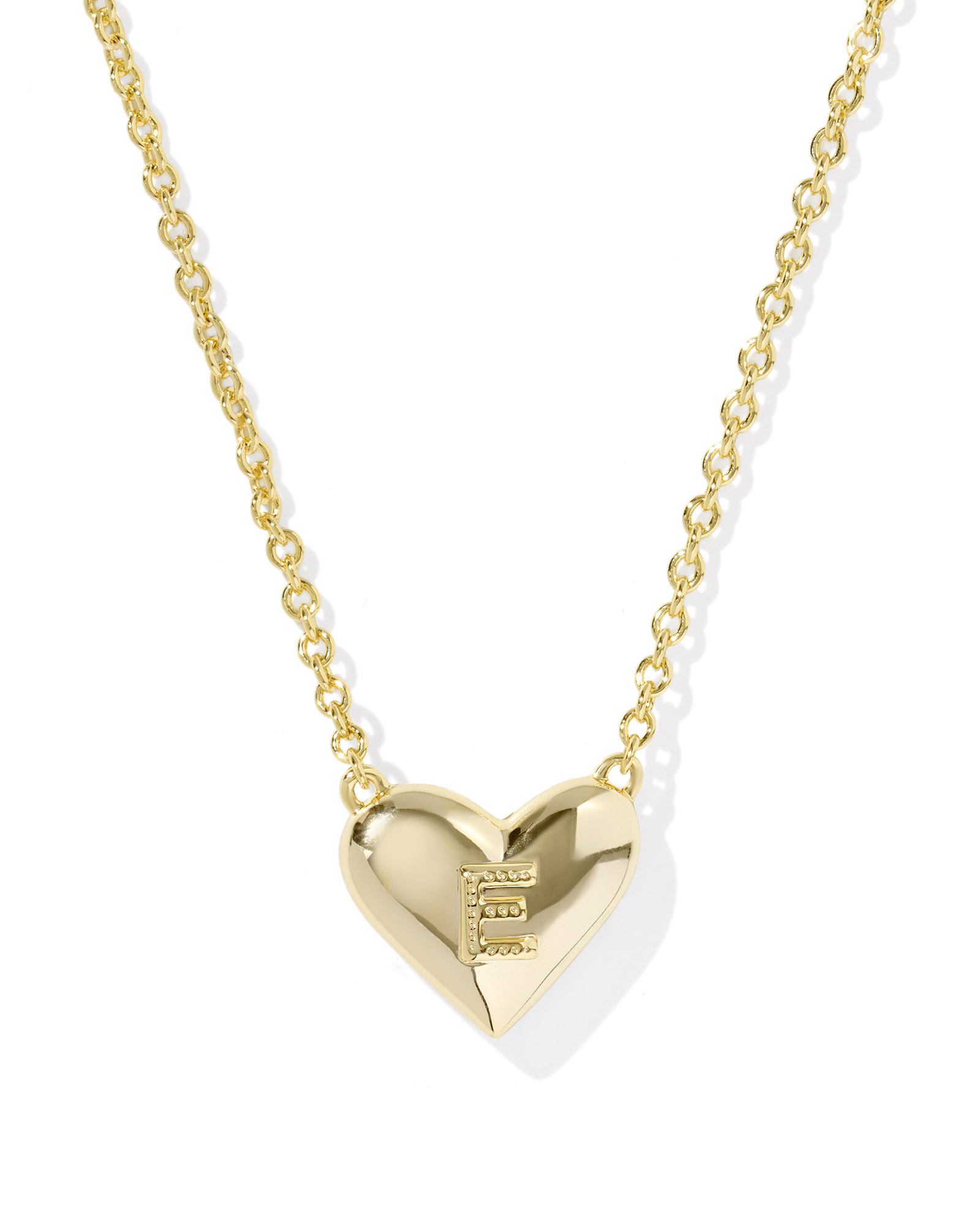 Kendra Scott Heart Letter E Short Pendant Necklace