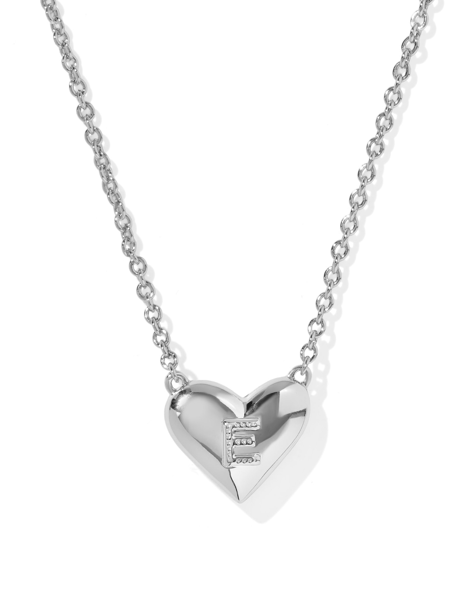 Kendra Scott Heart Letter E Short Pendant Necklace