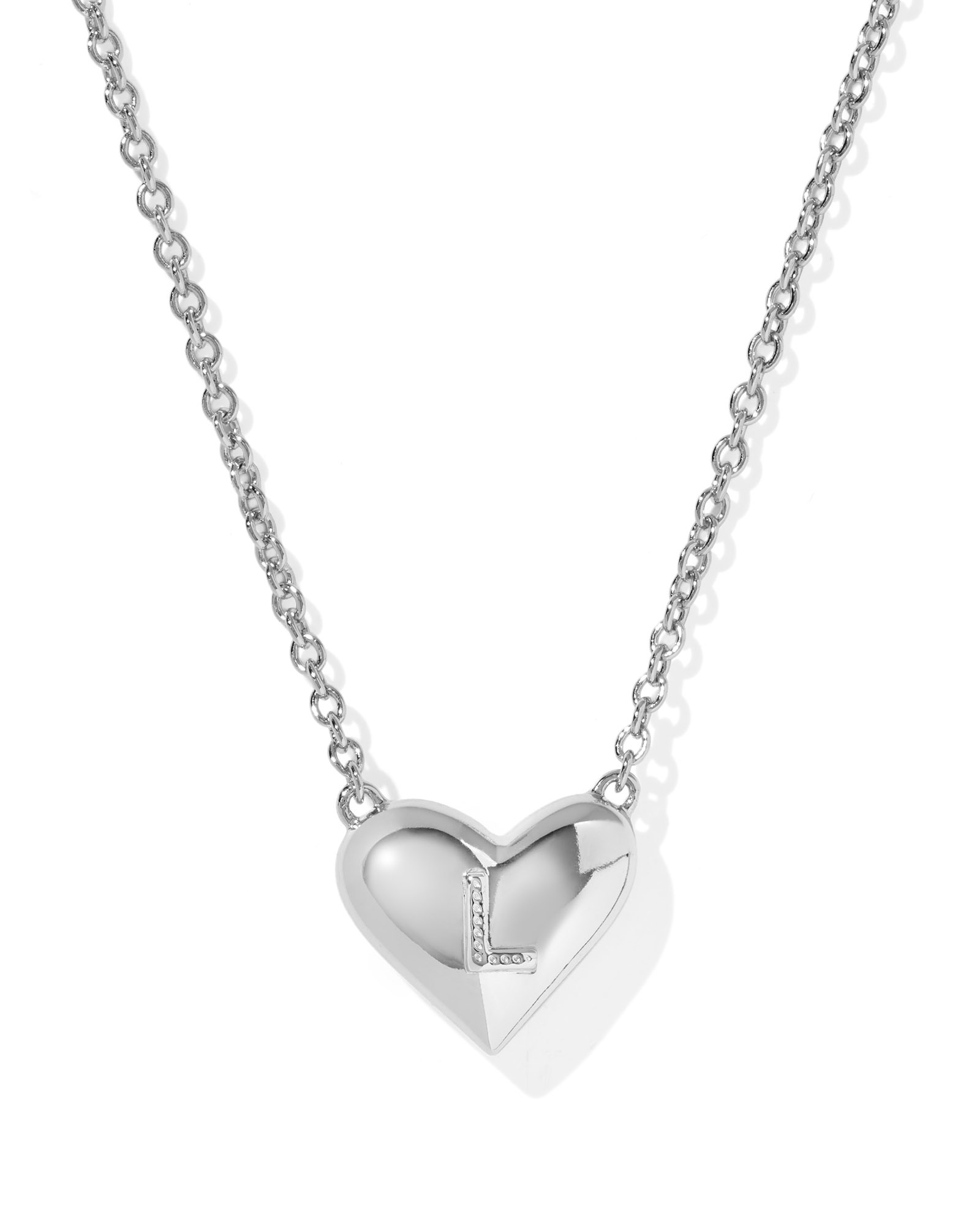Kendra Scott Heart Letter L Short Pendant Necklace