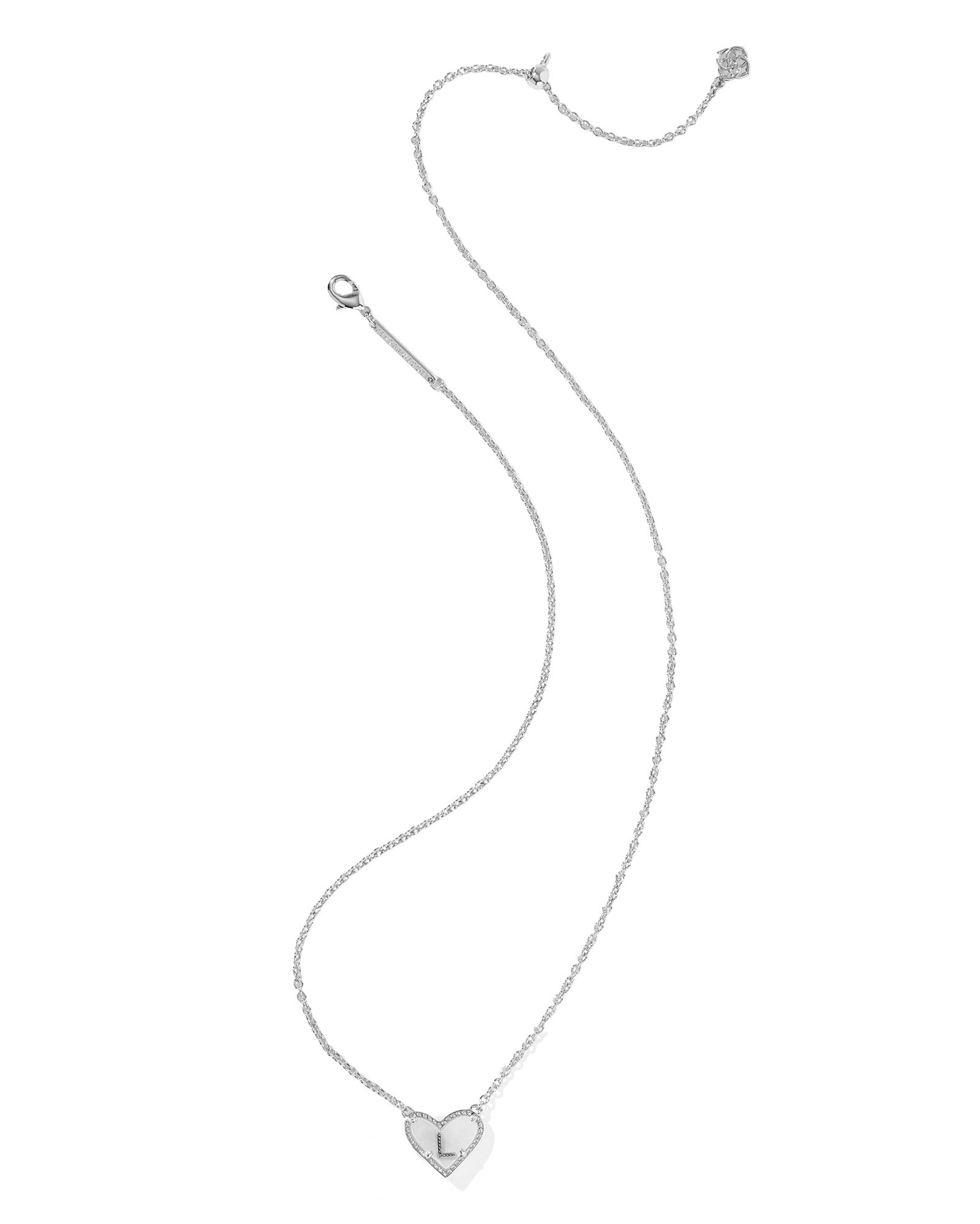 Kendra Scott Heart Letter L Short Pendant Necklace