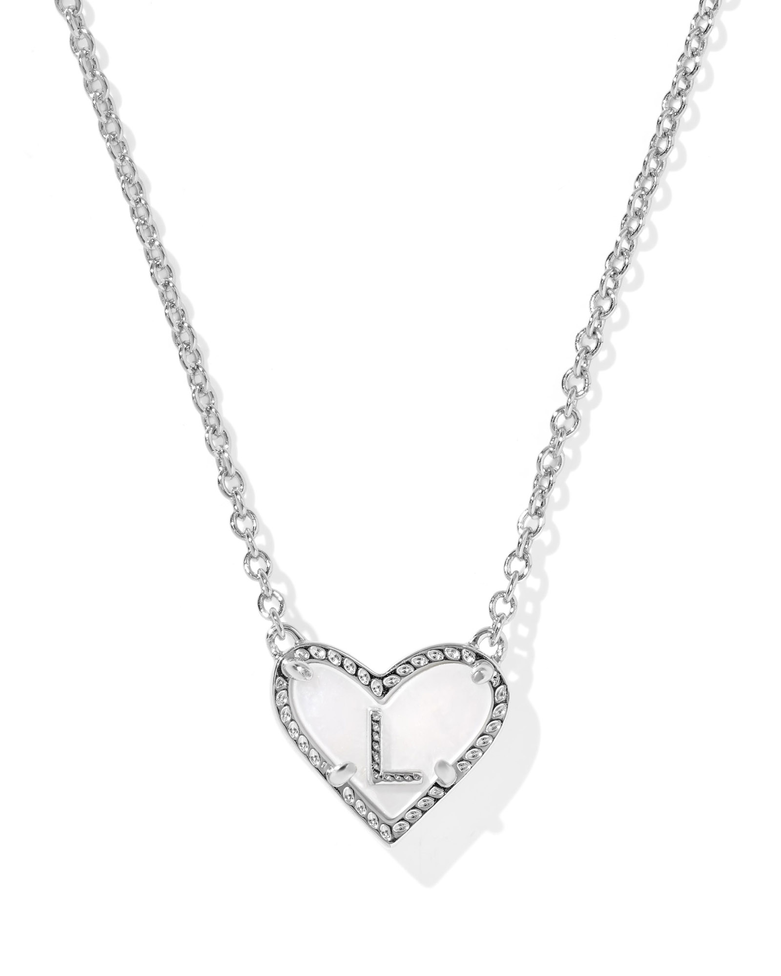 Kendra Scott Heart Letter L Short Pendant Necklace