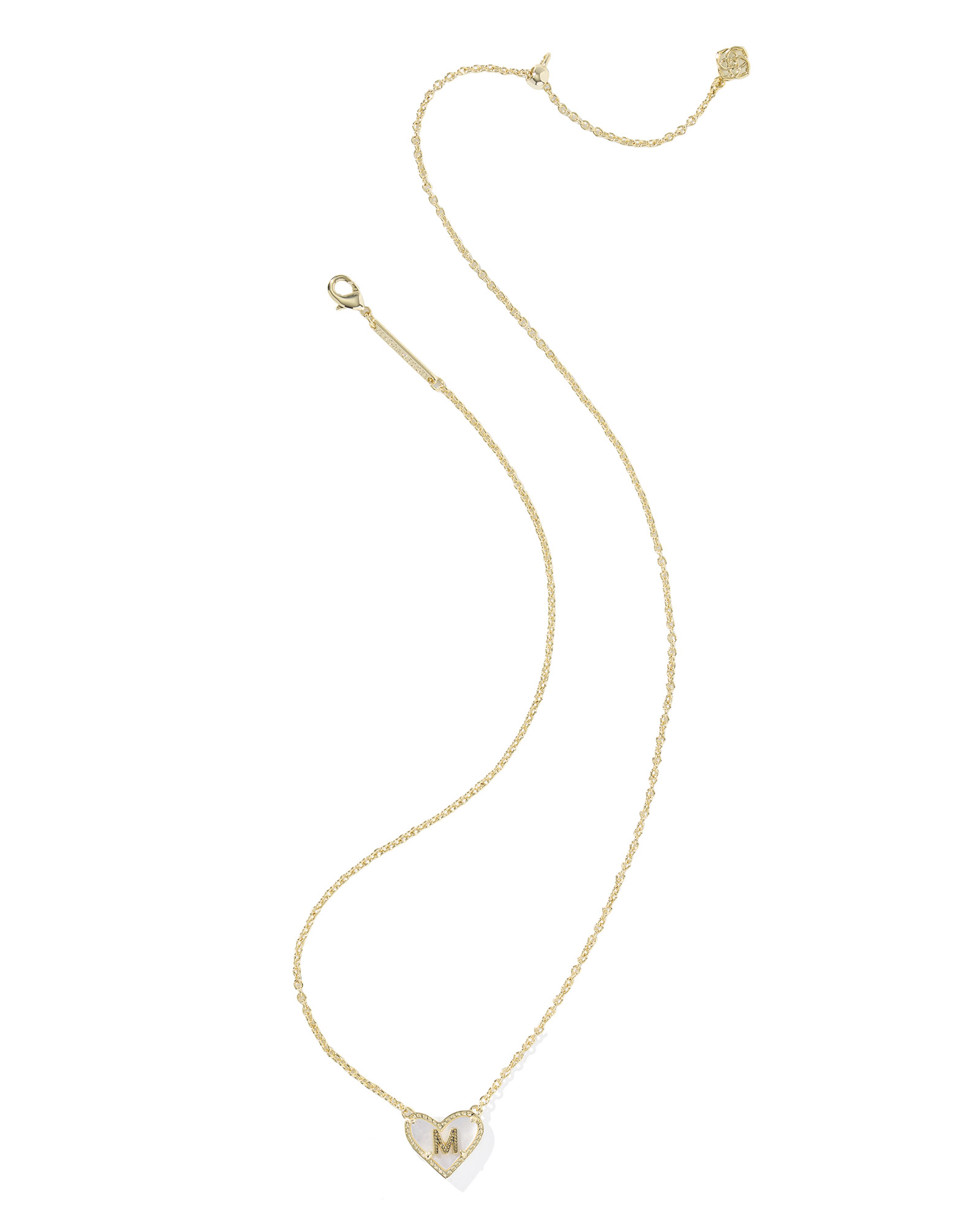 Kendra Scott Heart Letter M Short Pendant Necklace