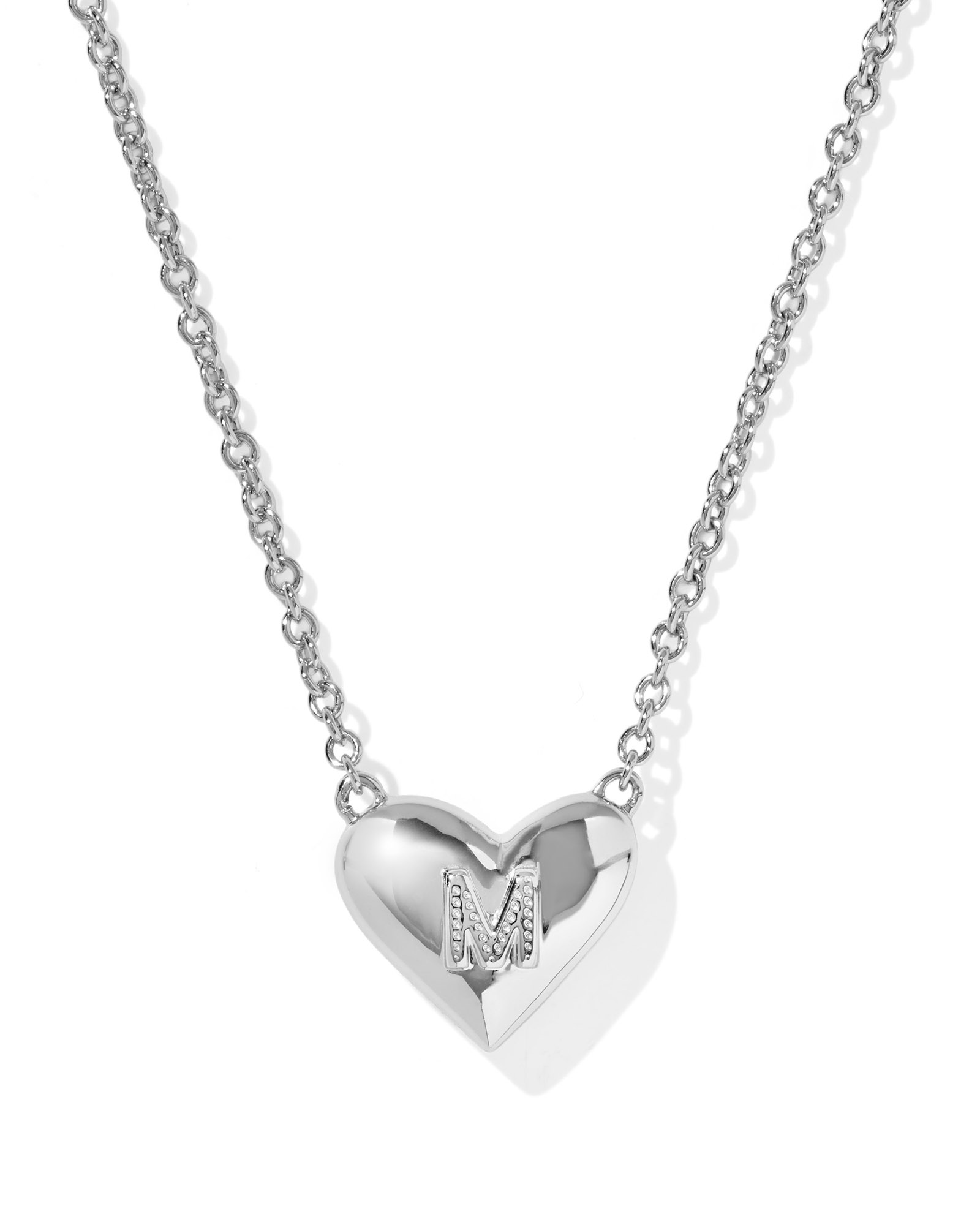 Kendra Scott Heart Letter M Short Pendant Necklace