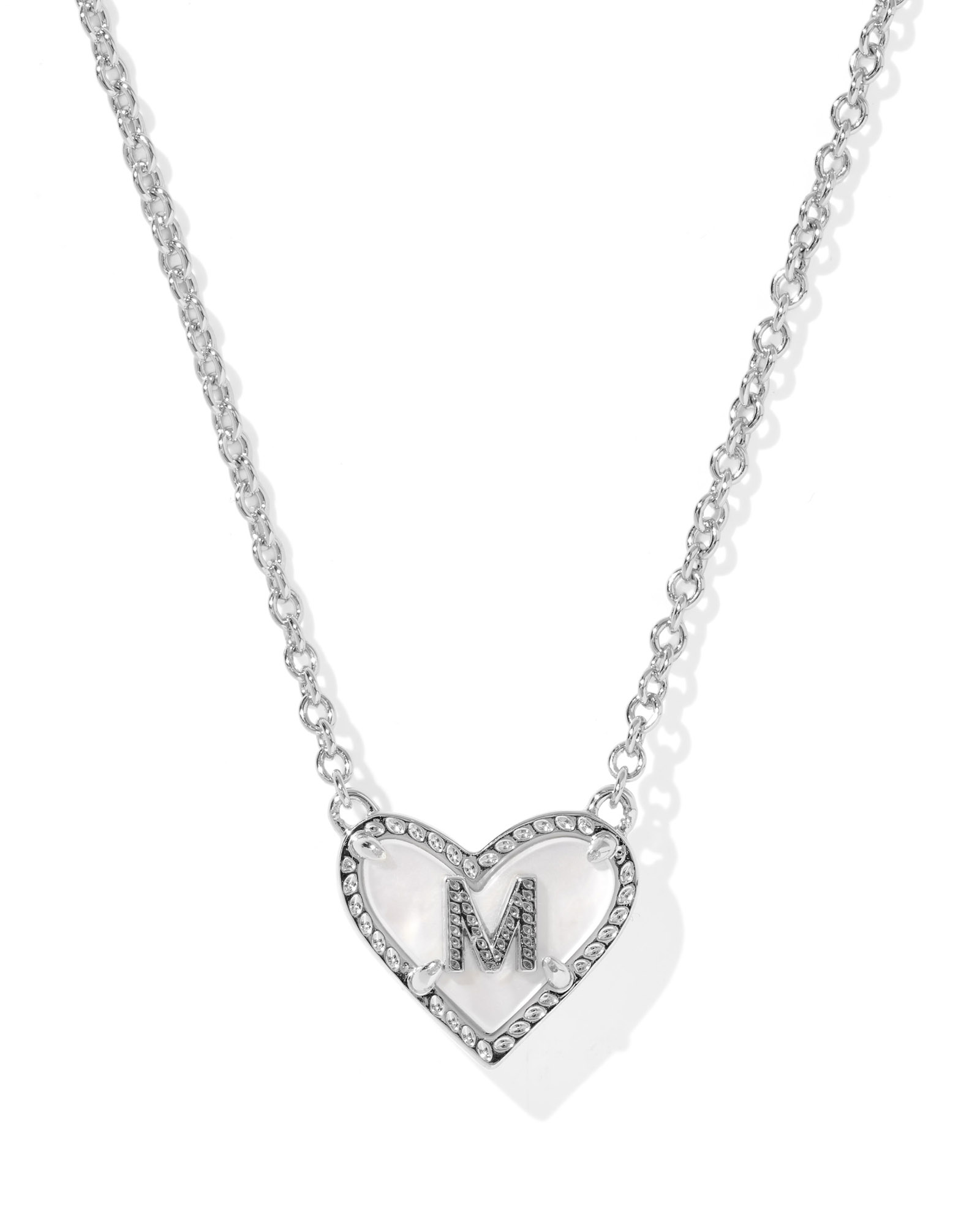 Kendra Scott Heart Letter M Short Pendant Necklace