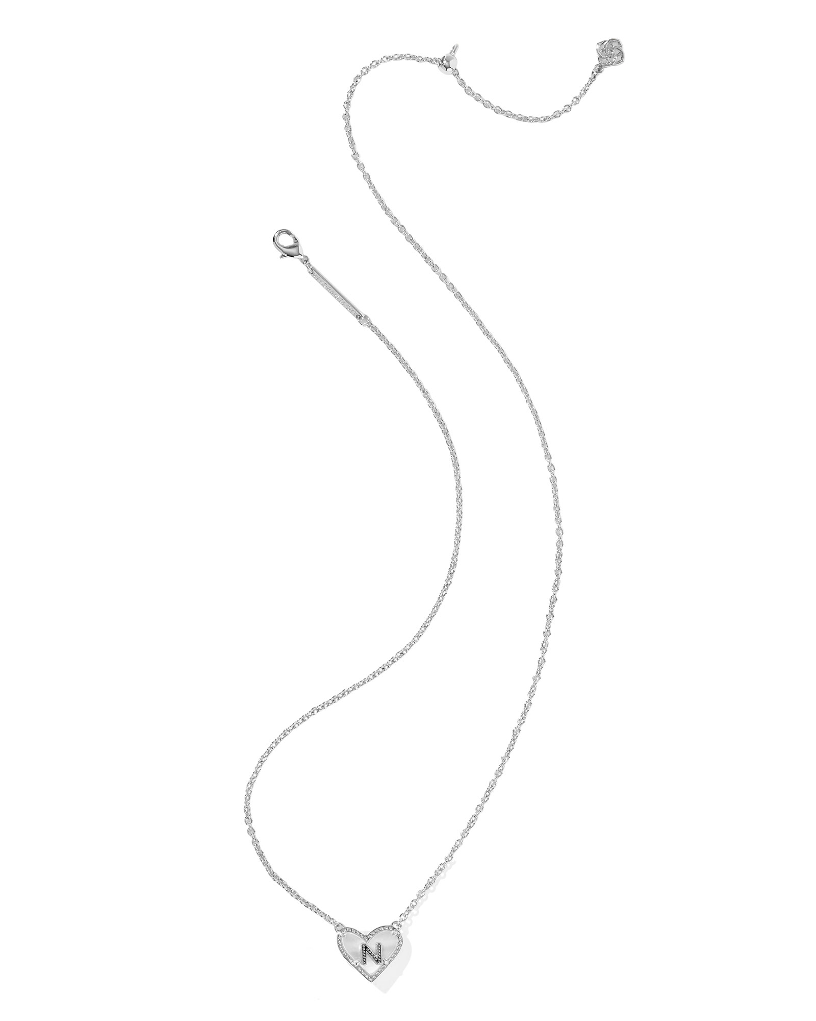 Kendra Scott Heart Letter N Short Pendant Necklace