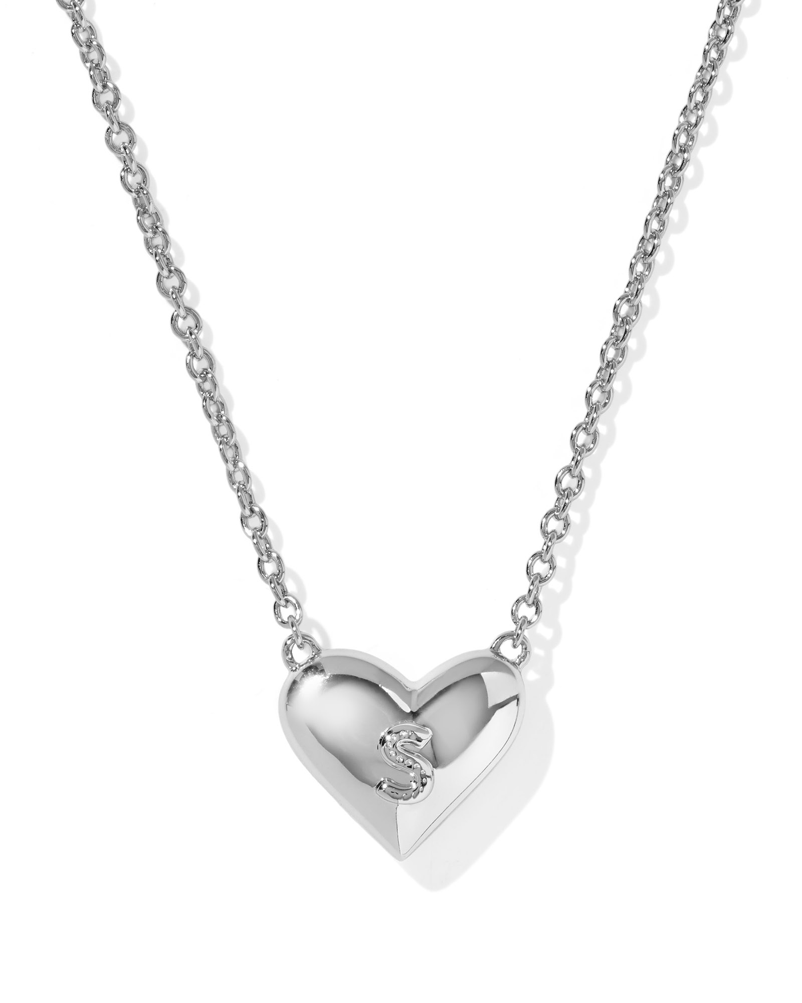 Kendra Scott Heart Letter S Short Pendant Necklace